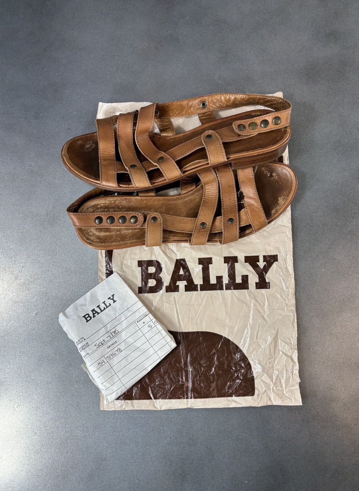 Bally 1985 Vintage Bally Sandals Made in Italy Leather 1980s Women Size US 8.5 / IT 38.5 - 1 Thumbnail