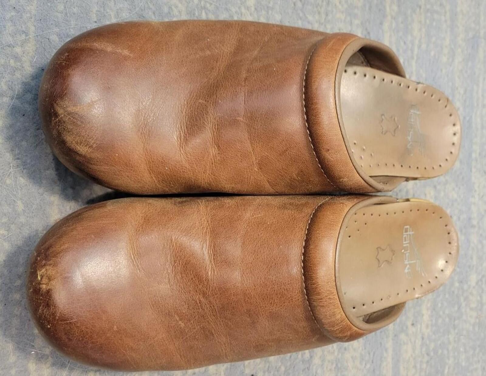 Dansko Dansko Brown Leather Slip-On Clogs Size US 8.5 / IT 38.5 - 1 Thumbnail
