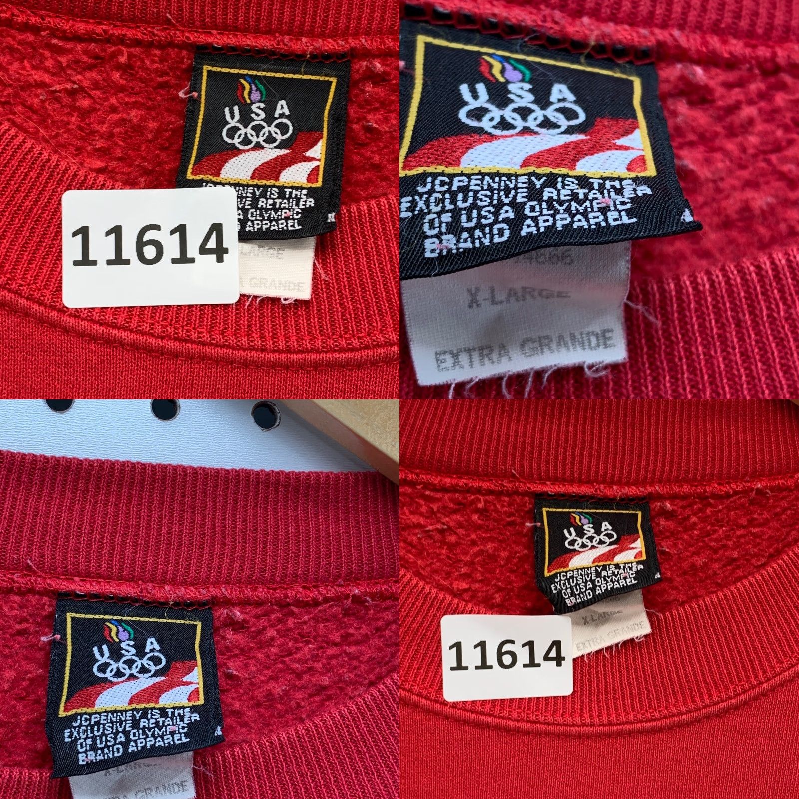 Vintage VINTAGE Olympic USA Crewneck Sweatshirt Mens XL Red Fleece Embroidered Logo 90s Made in USA Sweatshirt Size US XL / EU 56 / 4 - 8 Thumbnail