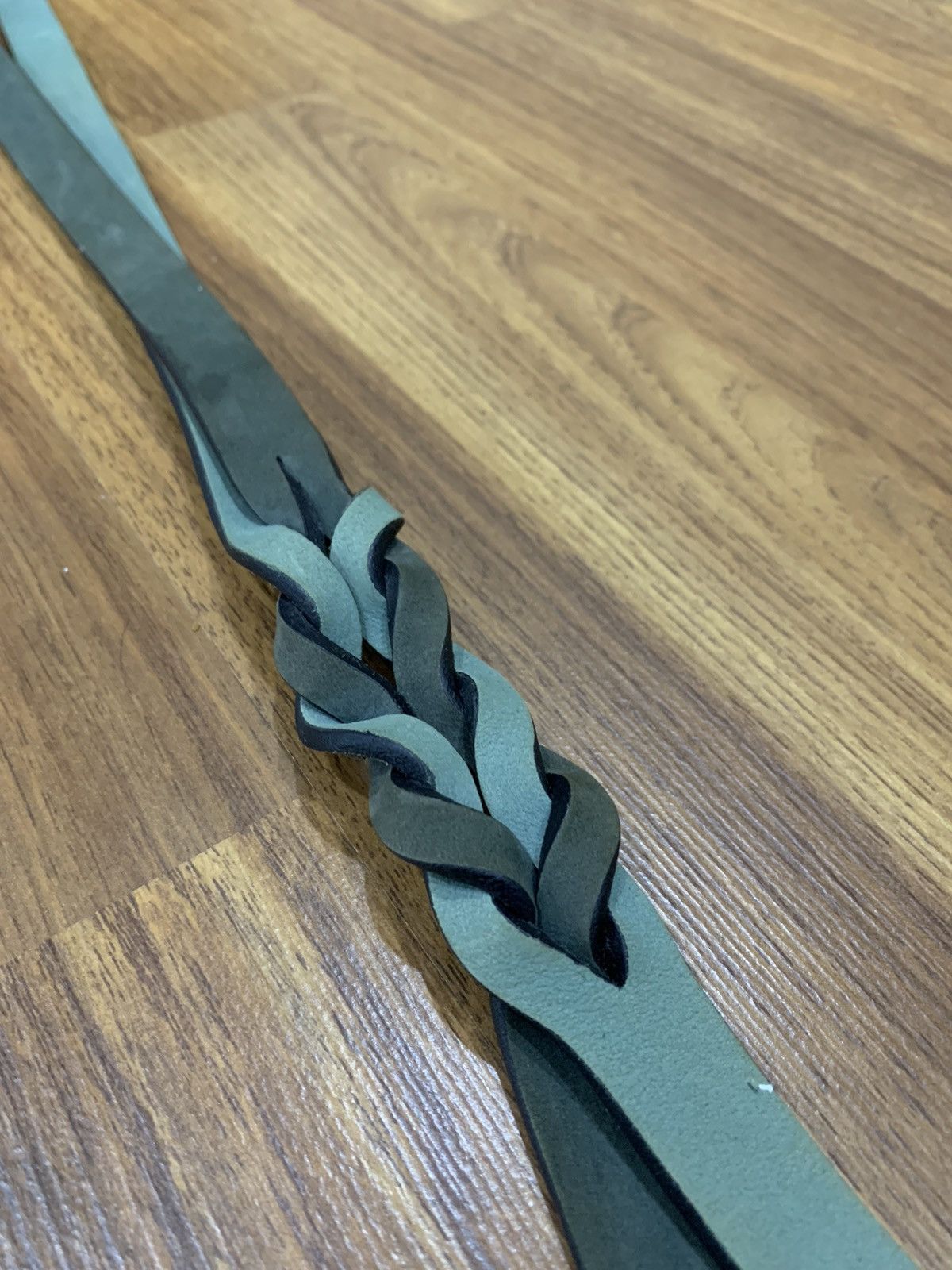 Leather × Other × United Colors Of Benetton UNITED COLORS OF BENETTON BRAIDED BONDAGE LEATHER BELT Size 36 - 3 Thumbnail