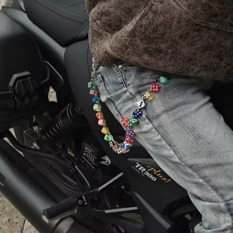 Other Streetwear Colorful Dice Pants Chain Size ONE SIZE - 6 Thumbnail