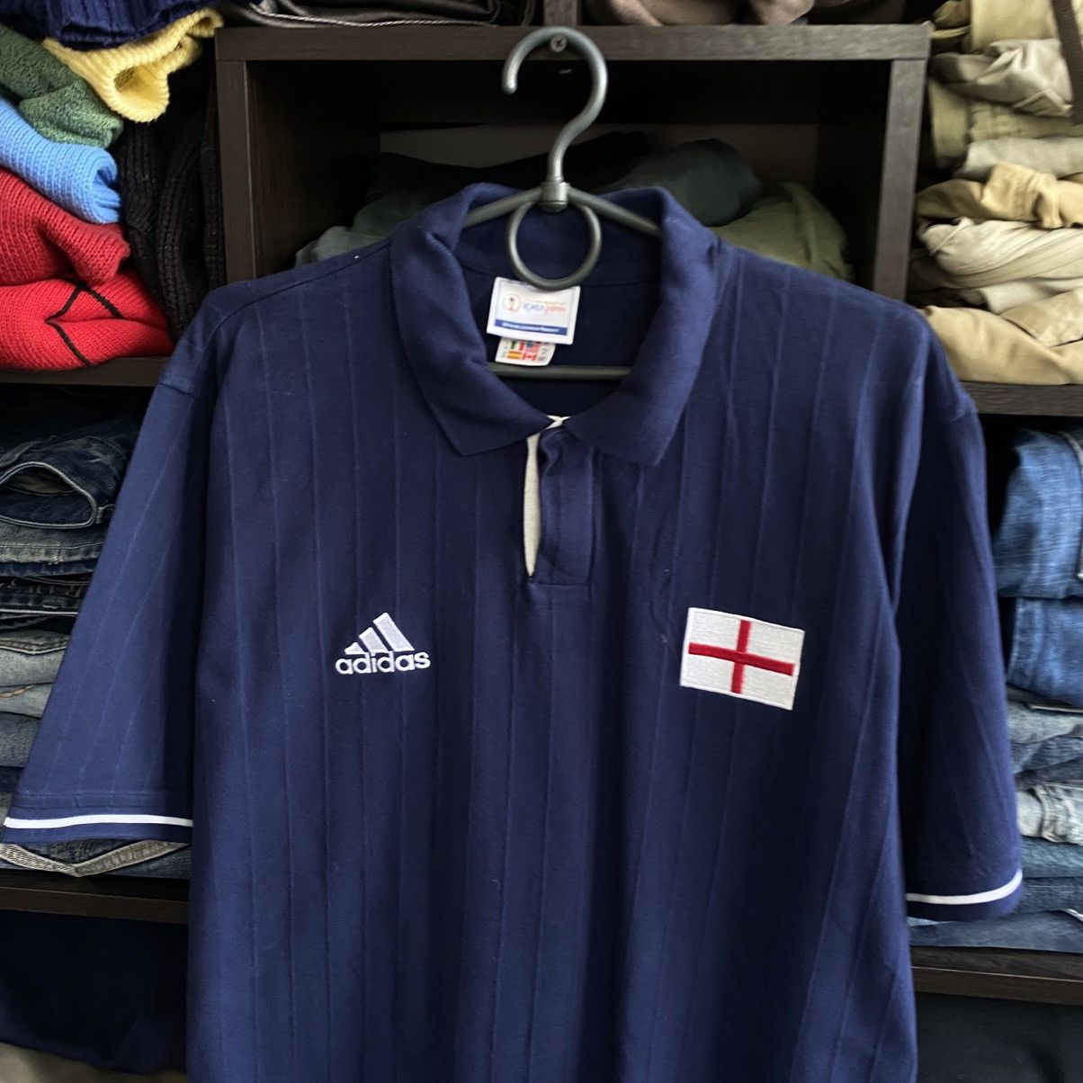 Adidas Vintage Adidas England Fifa World Cup 2002 polo Size US M / EU 48-50 / 2 - 2 Thumbnail