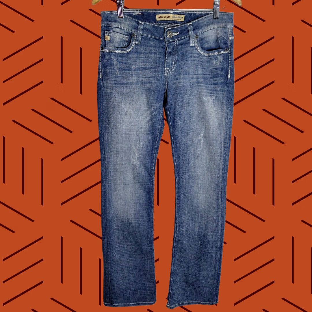 Vintage BIG STAR Sweet Boot Low-Rise Blue Denim Lucky Brand Jeans Women Size 28L Size 28" / US 6 / IT 42 - 1 Thumbnail