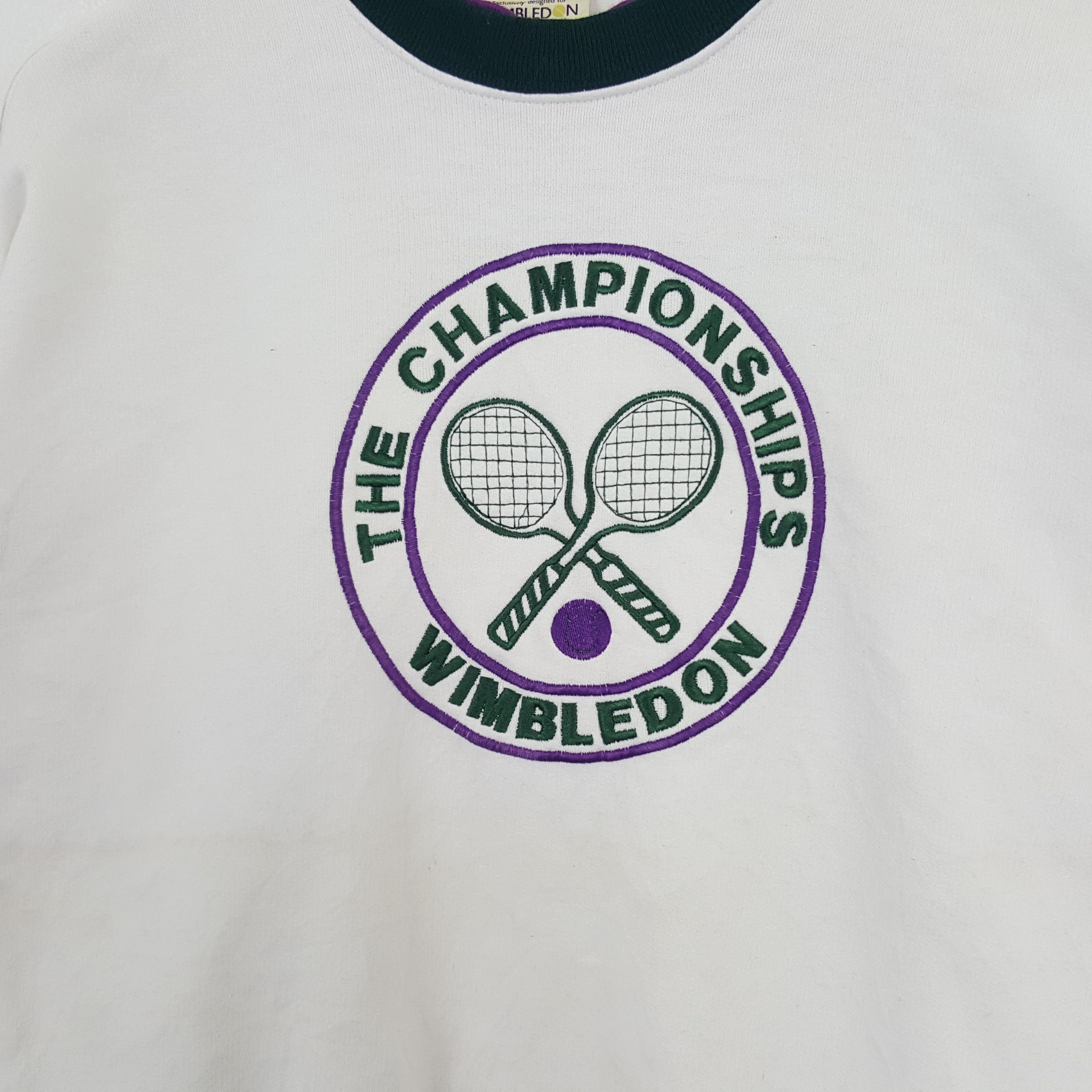 Vintage Vintage 90's The Championship Wimbledon Tennis Sweatshirt Size US M / EU 48-50 / 2 - 2 Thumbnail