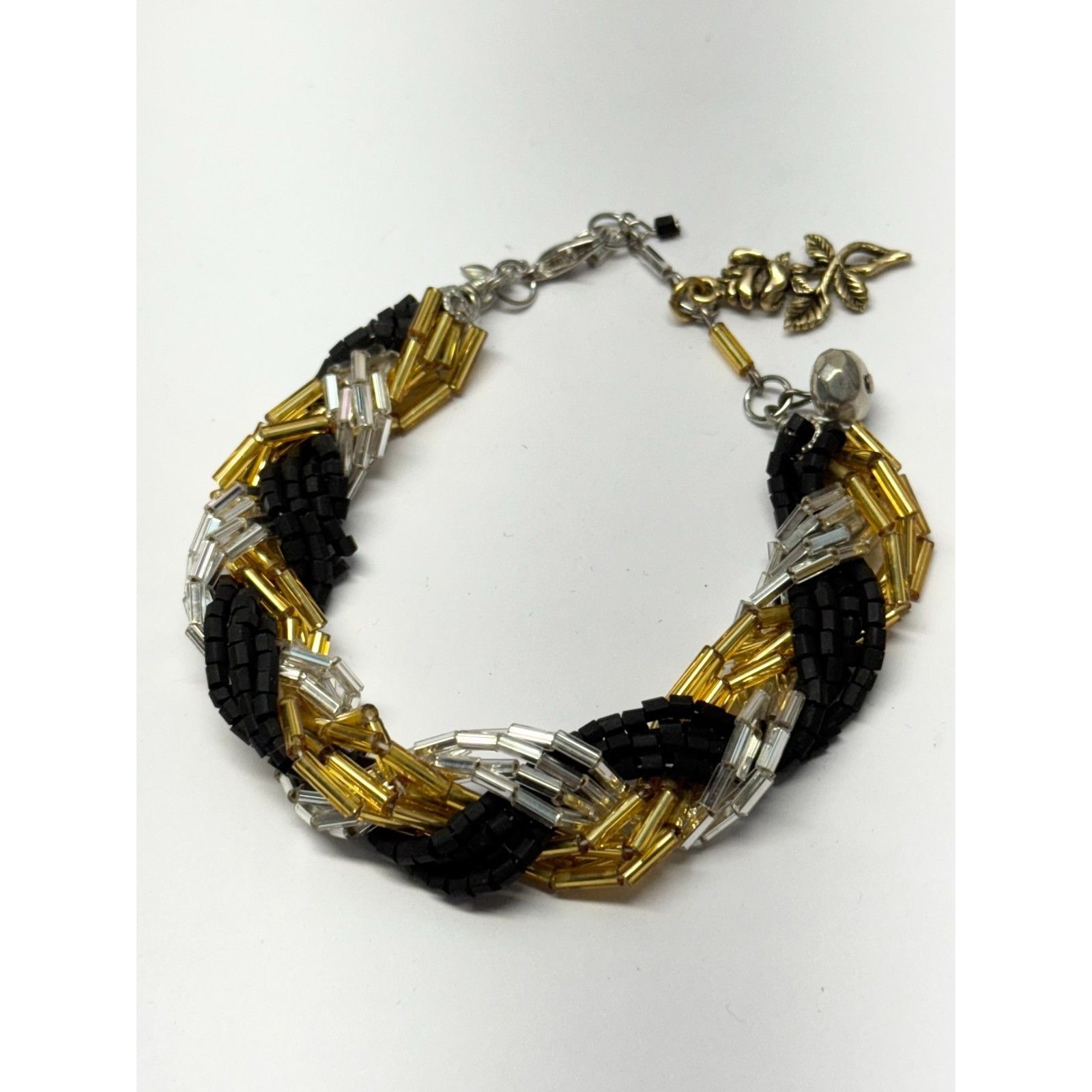 Vintage Vintage braided glass sequin charm bracelet Size ONE SIZE - 3 Thumbnail