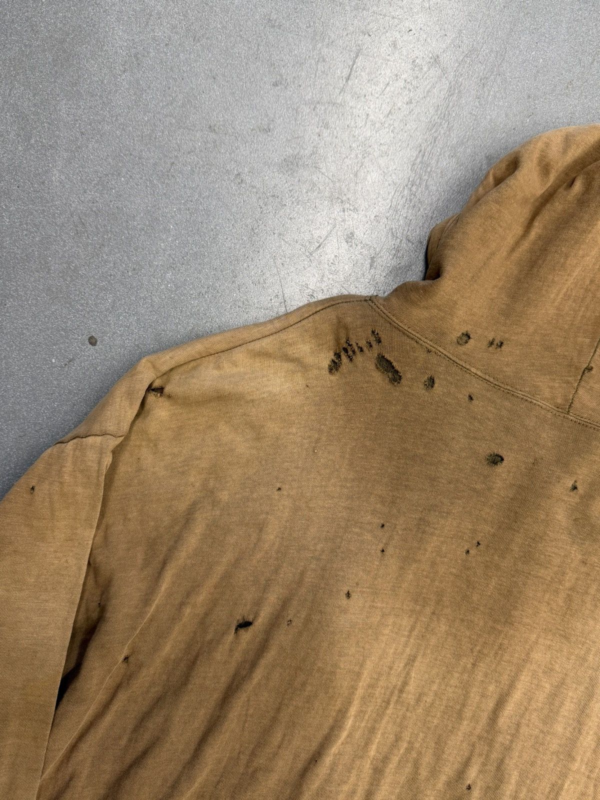 Other 1950's Vintage Thrashed Selvedged Waffle Line Zip Up Hoodie Size US L / EU 52-54 / 3 - 11 Thumbnail