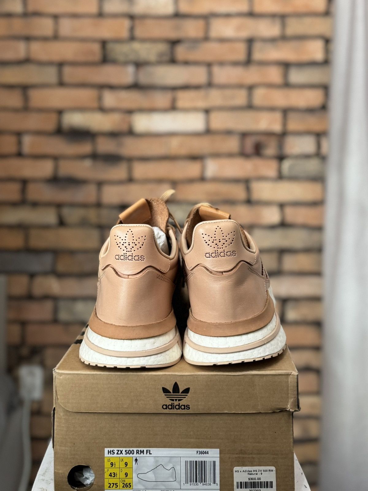 Hender Scheme NEW ADIDAS ZX 500 RM FULL LEATHER BOOST TRAINERS Size US 9.5 / EU 42-43 - 4 Thumbnail