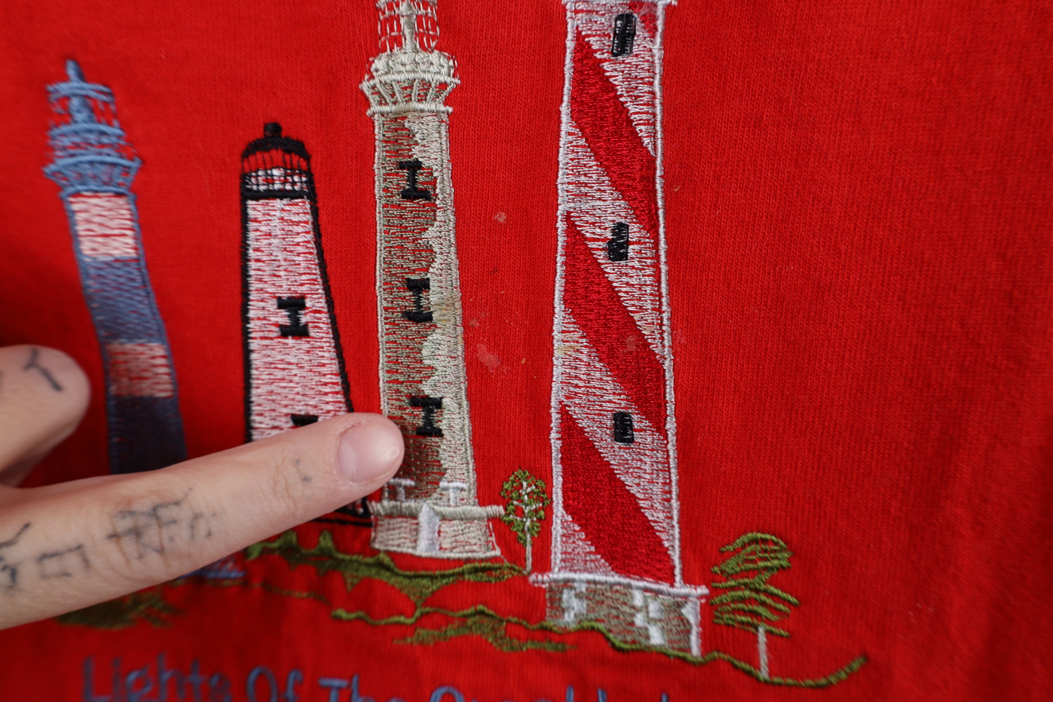Vintage Vintage 90s Lights of the Great Lakes Michigan T-Shirt Size L / US 10 / IT 46 - 5 Thumbnail