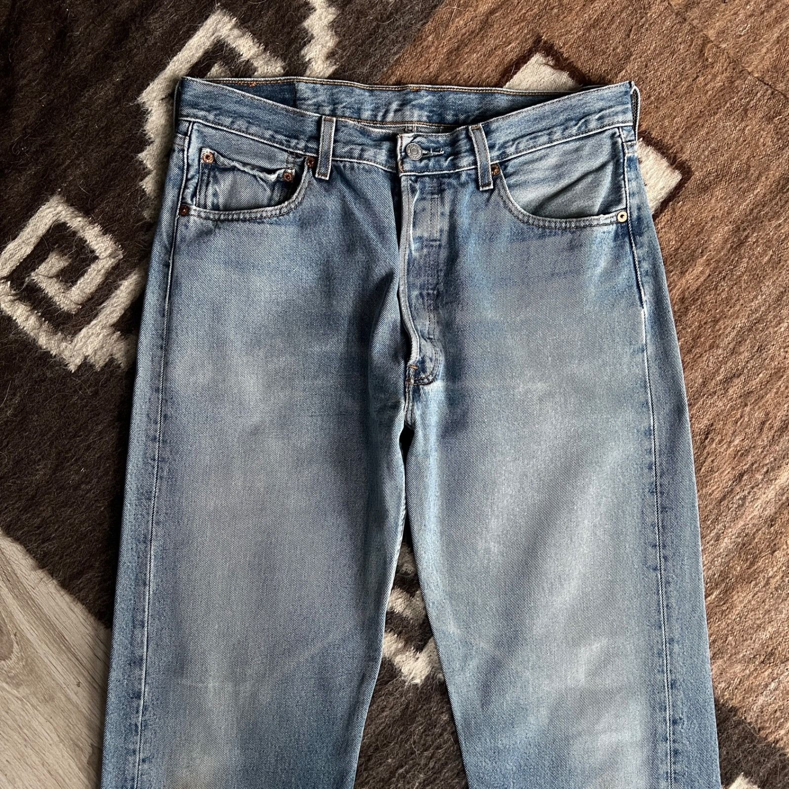 Levi's Levi's 501 Vintage Light Blue Denim Jeans 9830AC Size US 33 - 5 Thumbnail