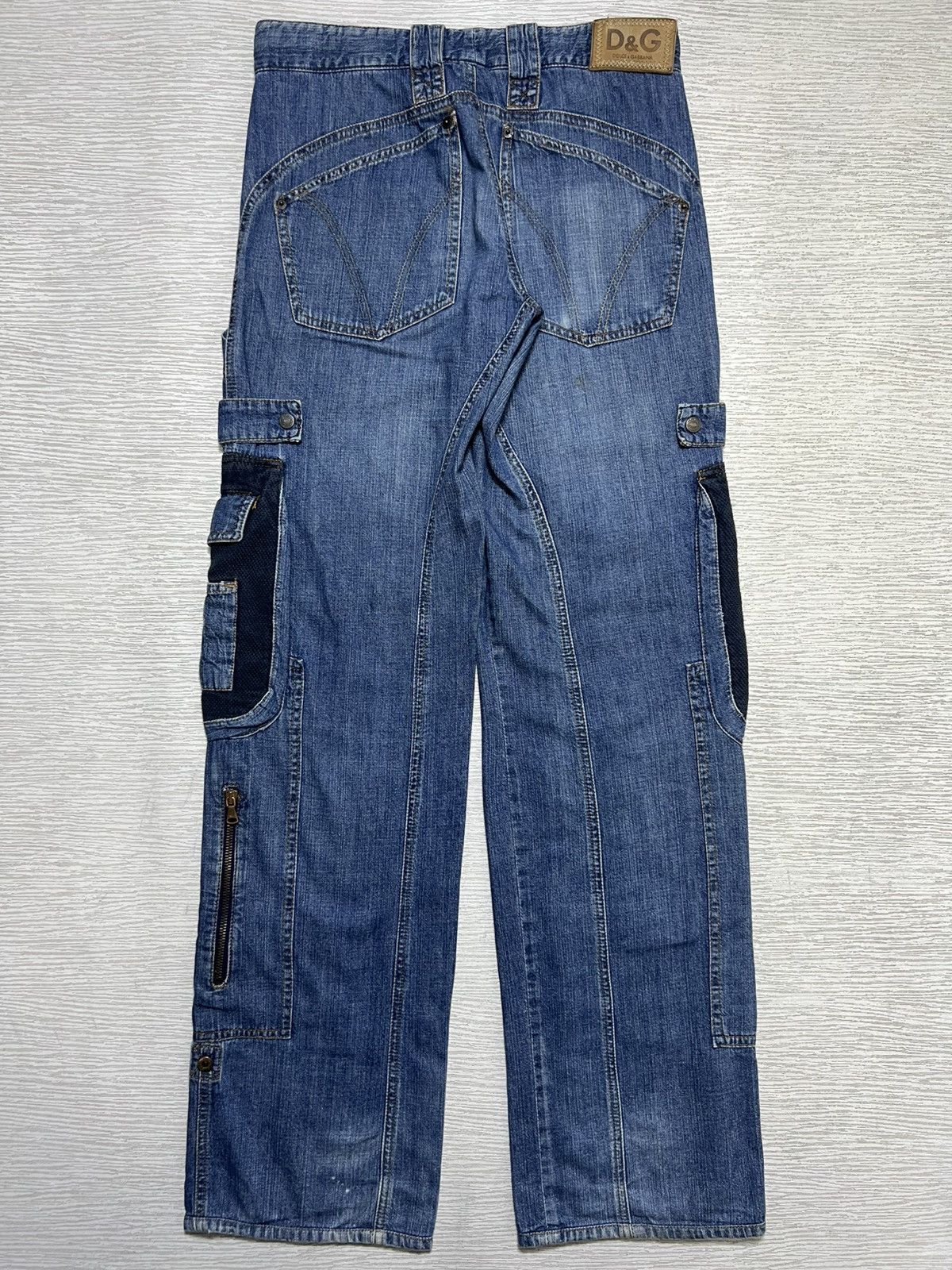 Dolce & Gabbana Dolce & Gabbana - AW03 Denim Parachute Carpenter Cargo Pants Size US 30 / EU 46 - 2 Thumbnail