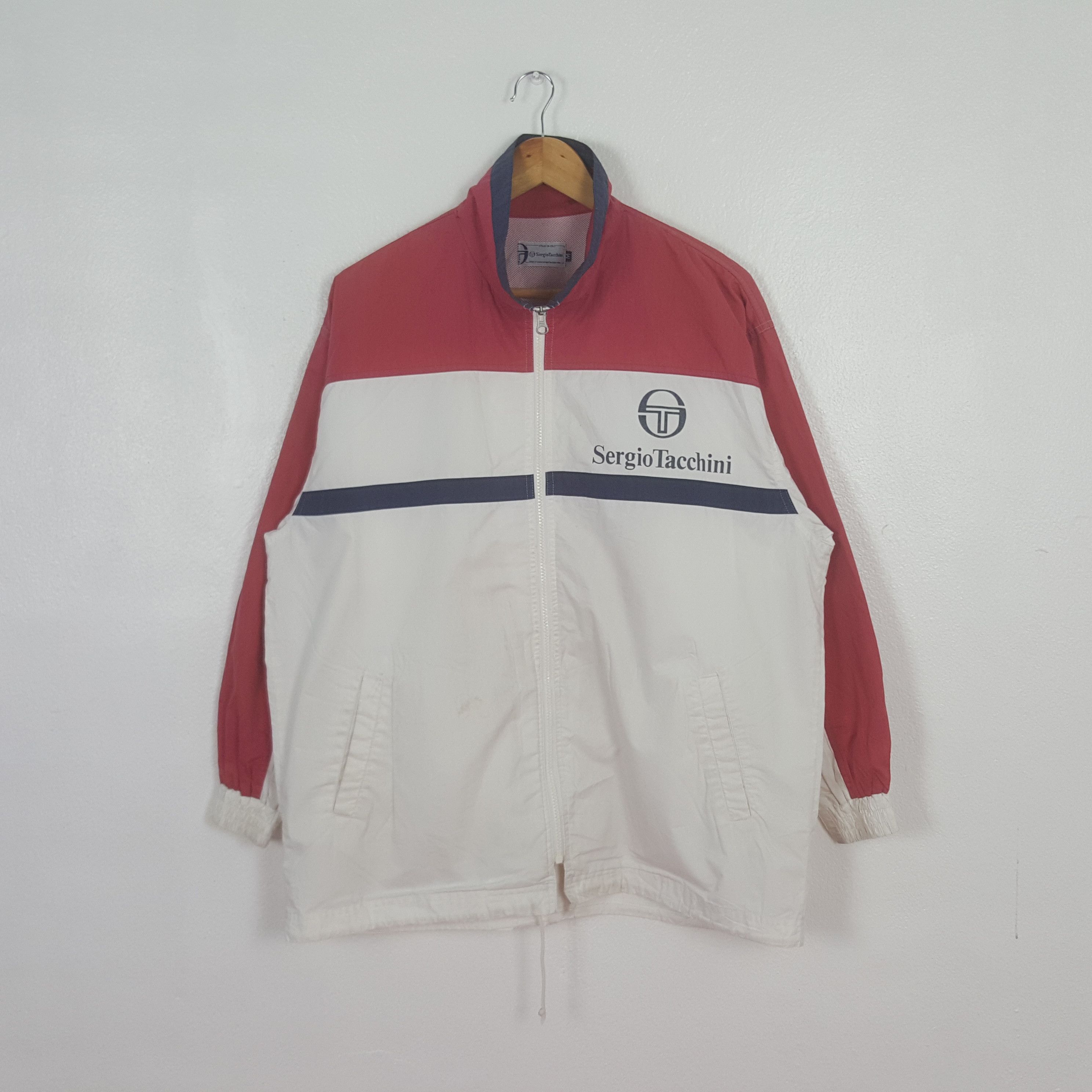 Sergio Tacchini Vintage Sergio Tacchini Tennis Windbreaker Jacket C314N12 Size US L / EU 52-54 / 3 - 1 Thumbnail