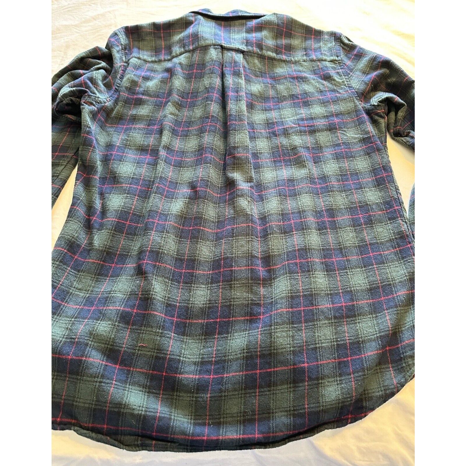 Saddlebred Saddlebred Button Flannel Shirt Green/Navy Blue Plaid Medium Size US M / EU 48-50 / 2 - 9 Thumbnail