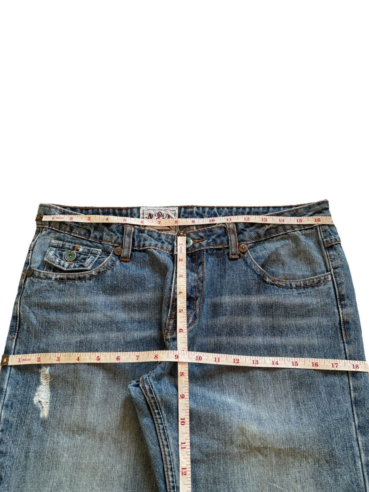 Japanese Brand × Tornado Mart Vintage Japanese Brand Mud Wash Distressed Ripped Flare Jean Size US 32 / EU 48 - 12 Thumbnail