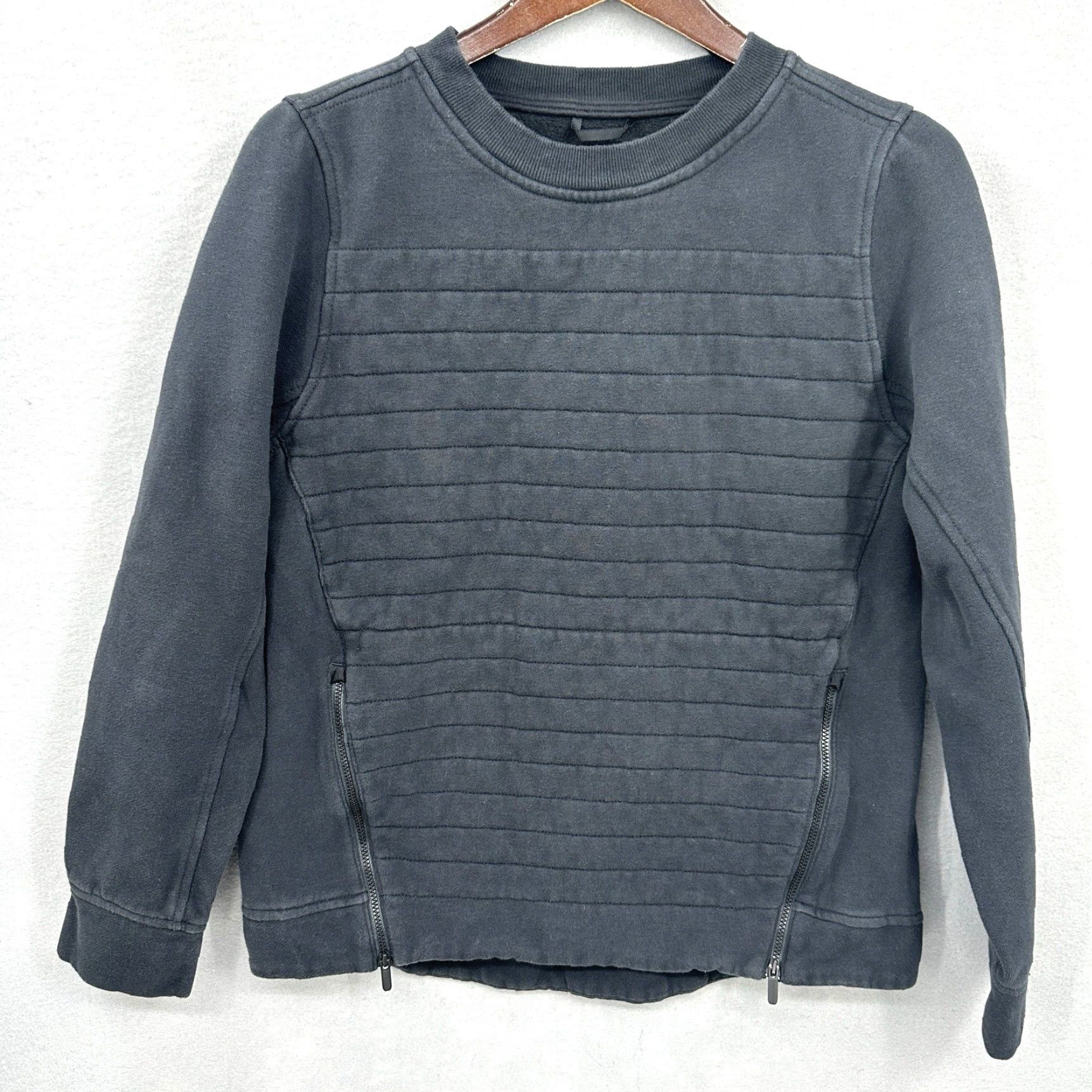 Lululemon Lululemon Sweatshirt Womens 6 Black Fleece Be True Logo Crew Neck Pullover ZIP Side Size M / US 6-8 / IT 42-44 - 2 Thumbnail