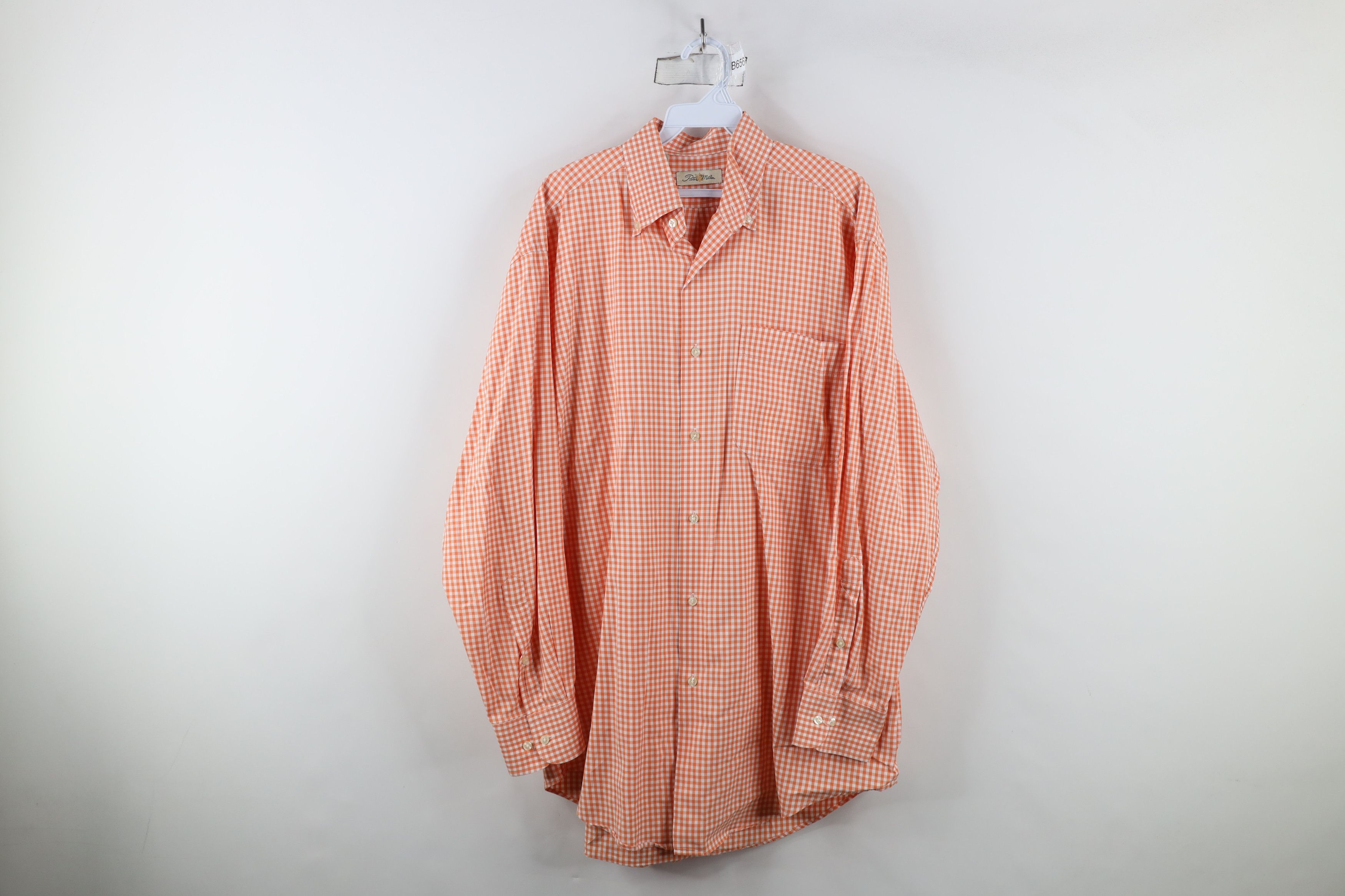Peter Millar × Vintage Peter Millar Gingham Plaid Collared Button Down Shirt Cotton Size US M / EU 48-50 / 2 - 1 Thumbnail