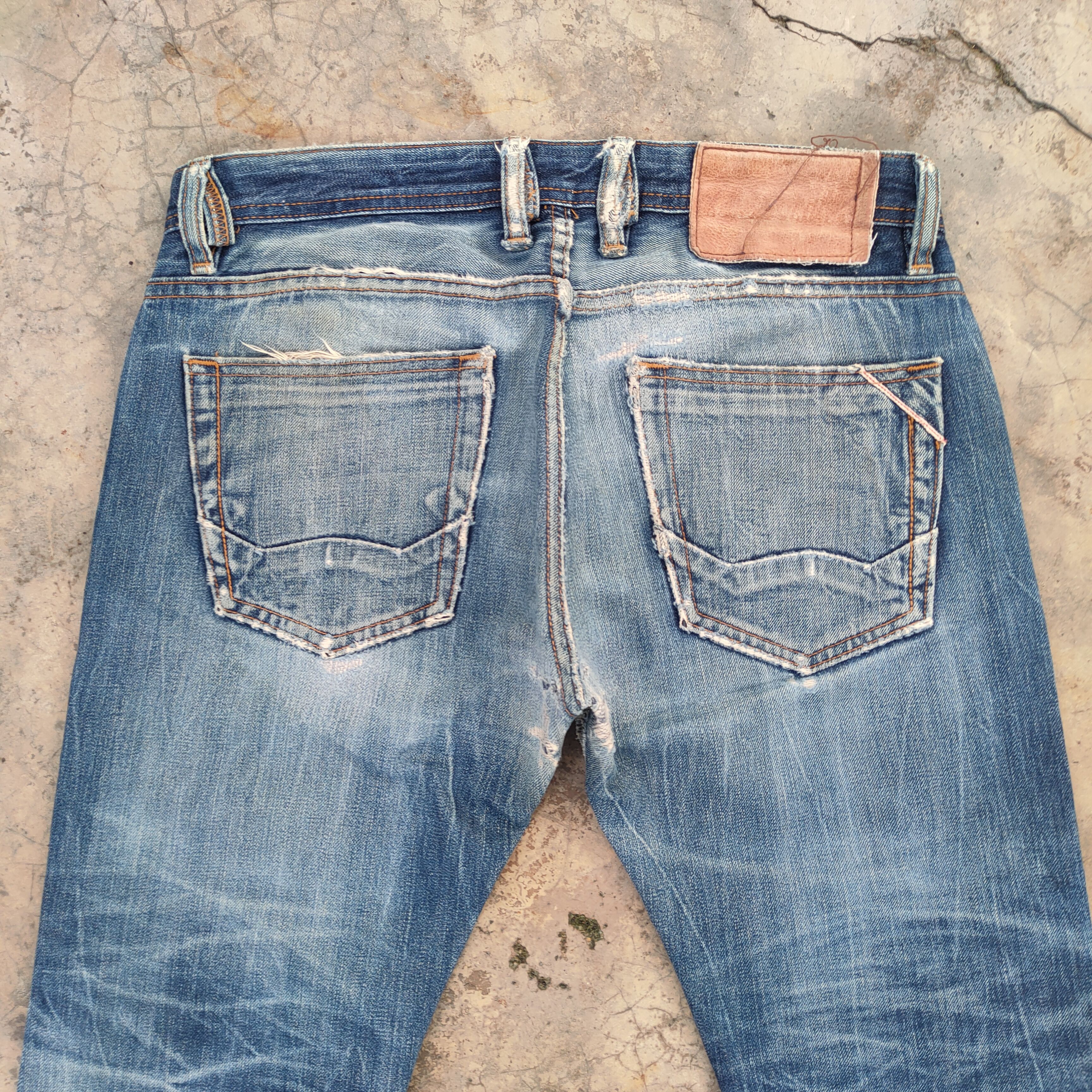 Cult Of Individuality VINTAGE CULT SALVAGE RUSTY FADED DENIM JEANS PANTS Size US 33 - 10 Thumbnail
