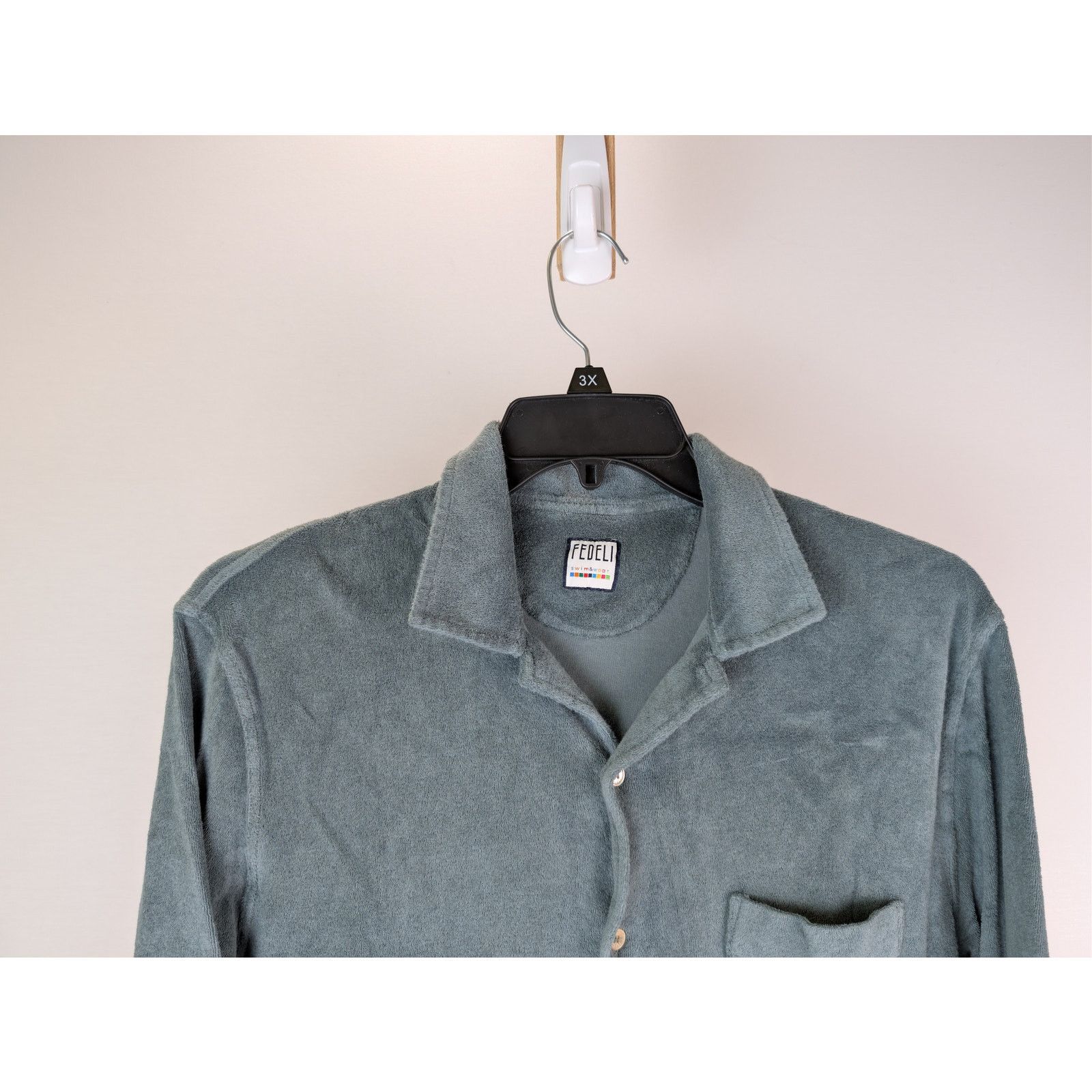 Fedeli o1rshd1 CC20 Front Pocket Suede Shirt in Green Size US M / EU 48-50 / 2 - 3 Thumbnail
