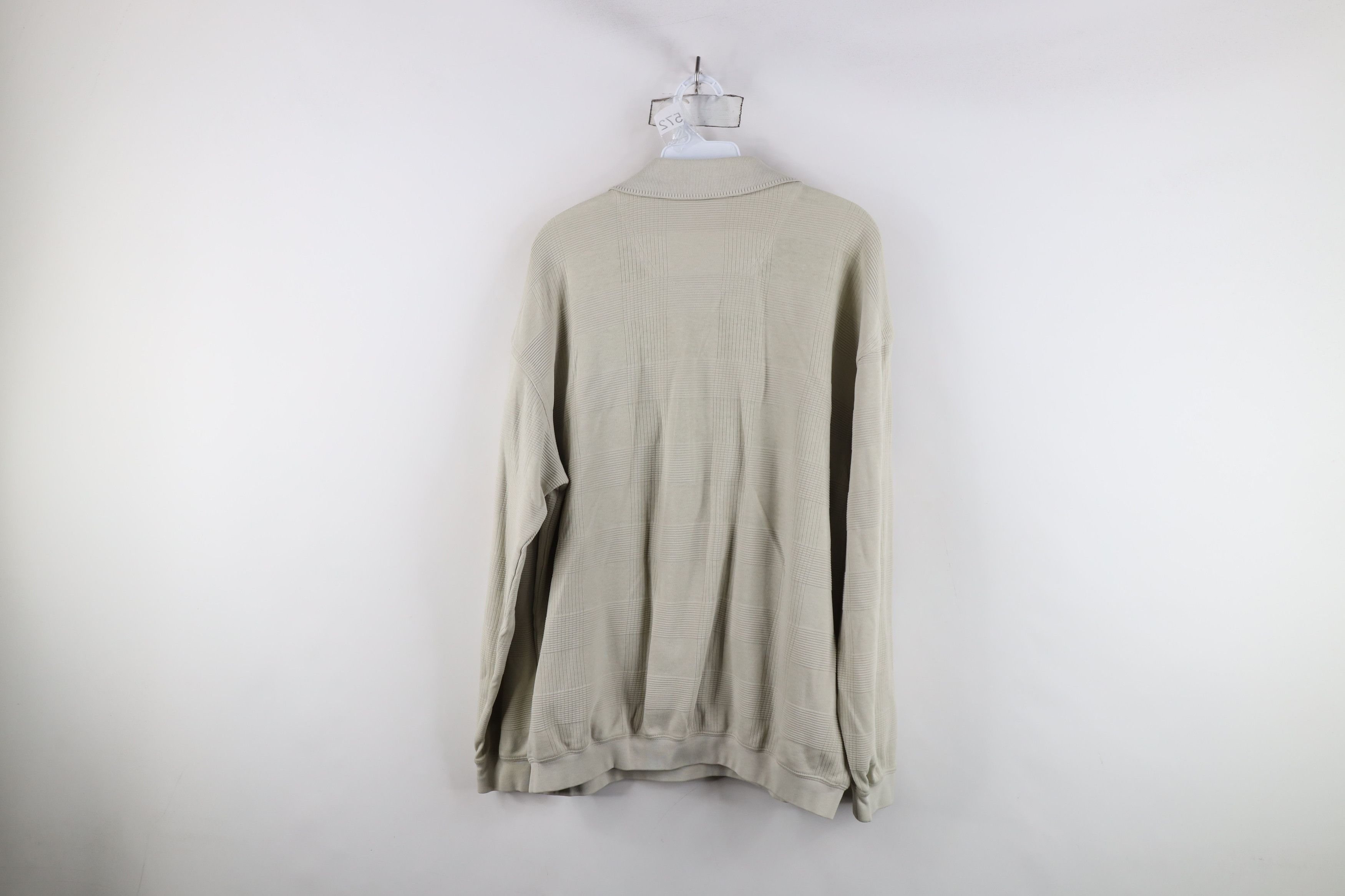 Vintage Vintage 90s Streetwear Knit Long Sleeve Pullover Polo Shirt Size US XL / EU 56 / 4 - 10 Thumbnail