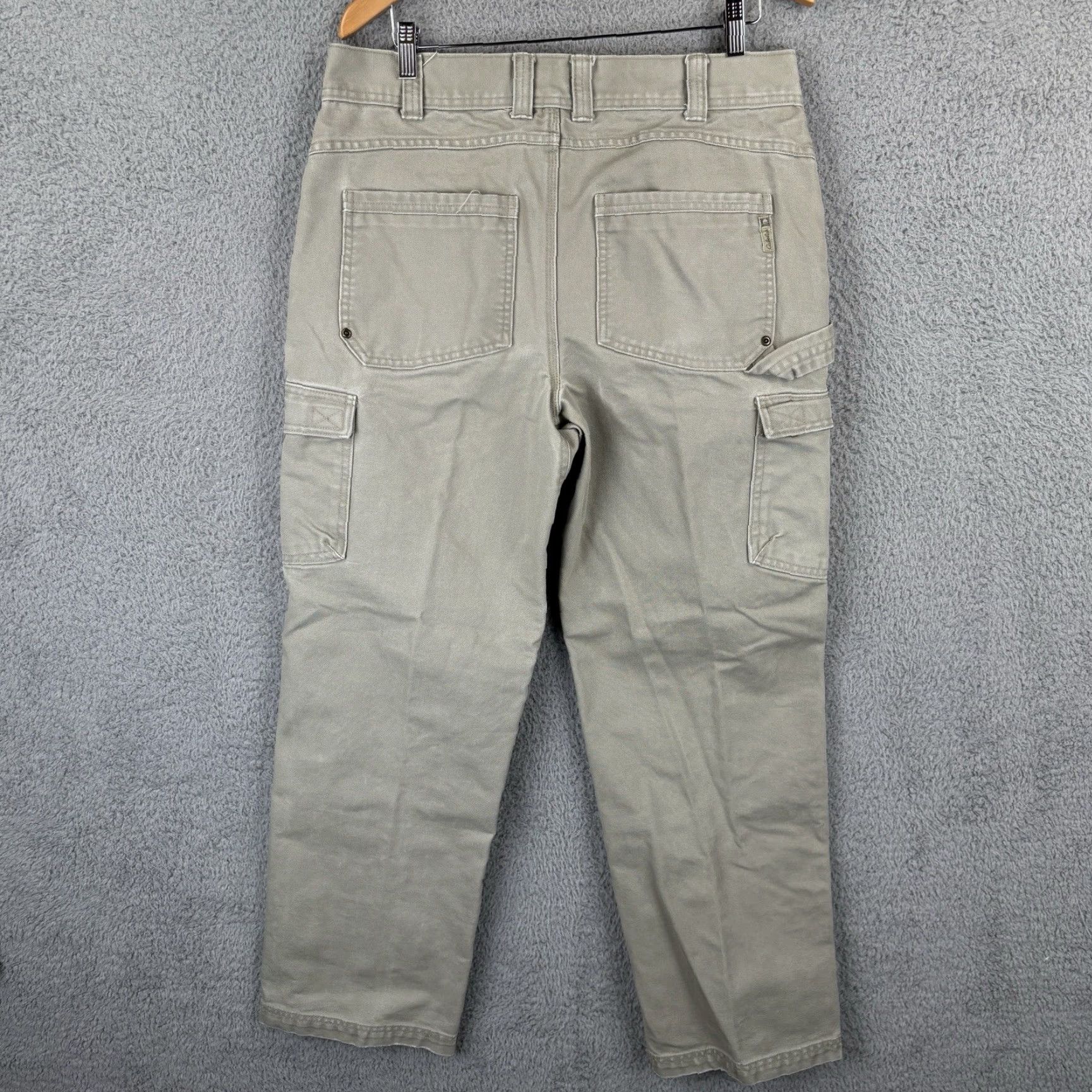 Vintage Cabela's Cargo Pants Men 34x32 Olive Green Heavy Twill Duck Canvas Work Outdoor Size US 34 / EU 50 - 5 Thumbnail