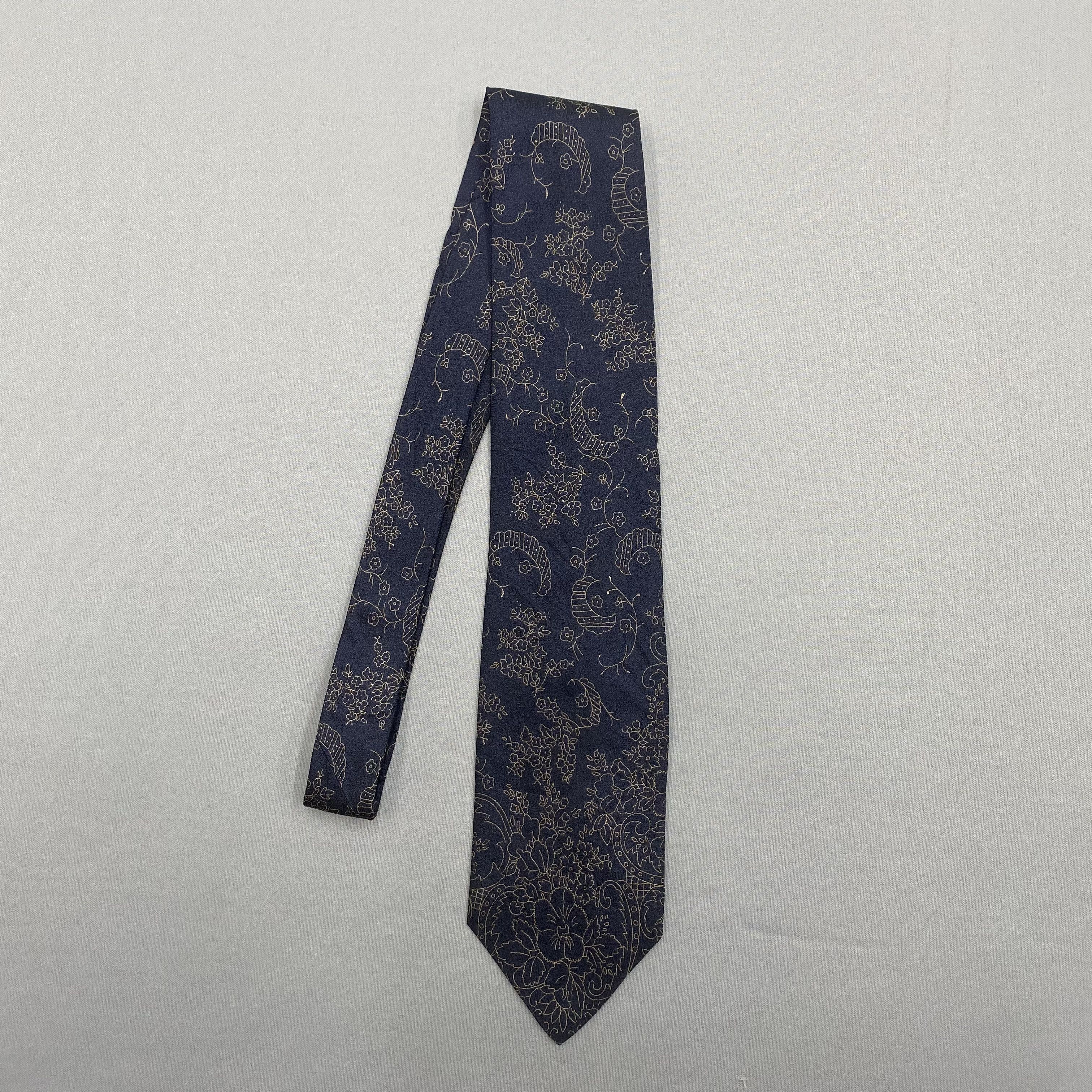 Japanese Brand Vintage SILK Necktie Cravate Pure Silk Neck Tie Size ONE SIZE - 4 Thumbnail