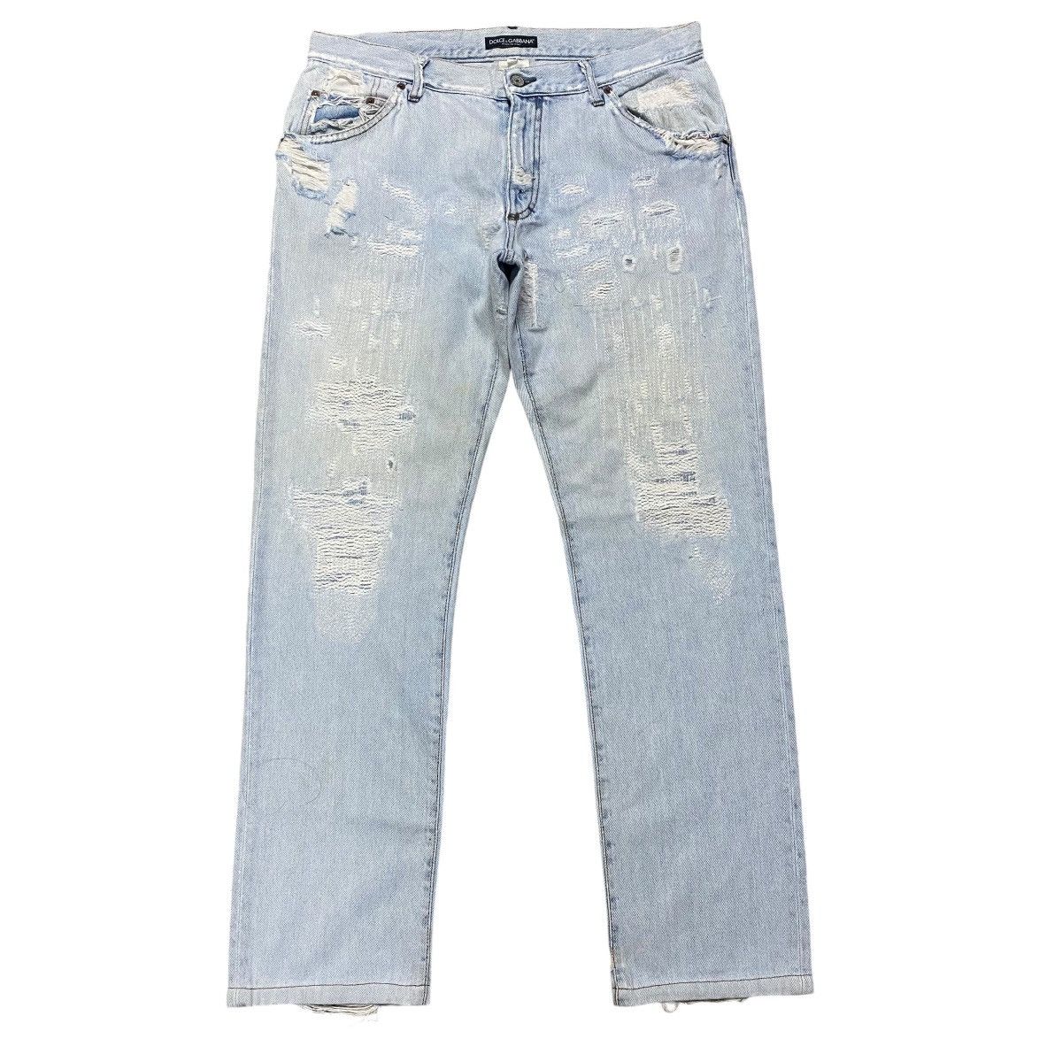 Dolce & Gabbana Dolce&Gabbana Repaired Denim Jeans Size US 32 / EU 48 - 1 Thumbnail