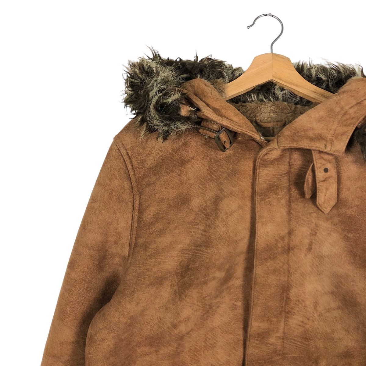 Japanese Brand 🔥90’s Vintage Carter’s Moleskin Leather Mink Fur Hoodie Size US L / EU 52-54 / 3 - 7 Thumbnail
