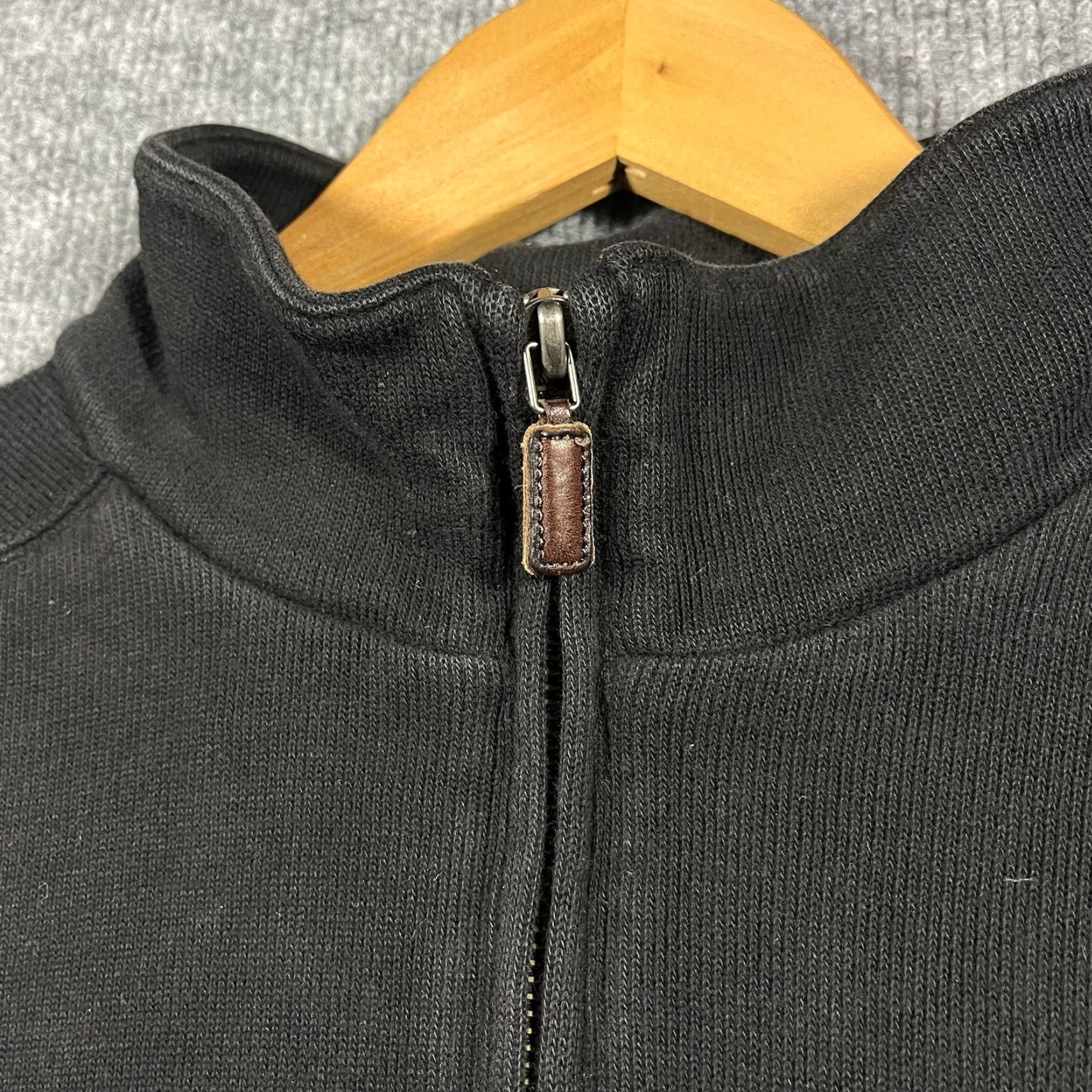 Polo Ralph Lauren Polo Ralph Lauren Estate Rib Sweater Mens XL Black 1/4 Zip Mock Neck Pullover Knit Cotton Quarter Zip Vtg Size US XL / EU 56 / 4 - 3 Thumbnail