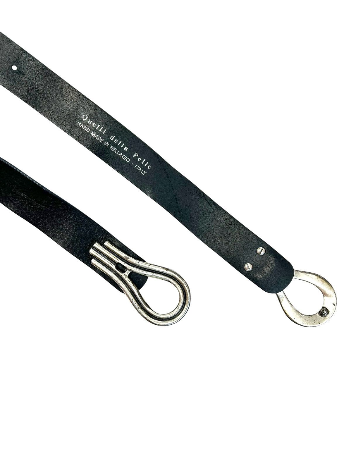 Japanese Brand Vintage Black Leather Double Buckle Avantgarde belt Size ONE SIZE - 4 Thumbnail