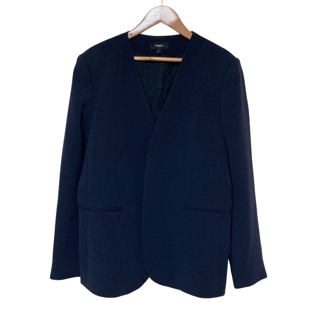 Theory Theory Theory CLASSIC CREPE Collarless Jacket Textile Outerwear DUTY FREE for USA Size ONE SIZE - 1 Thumbnail