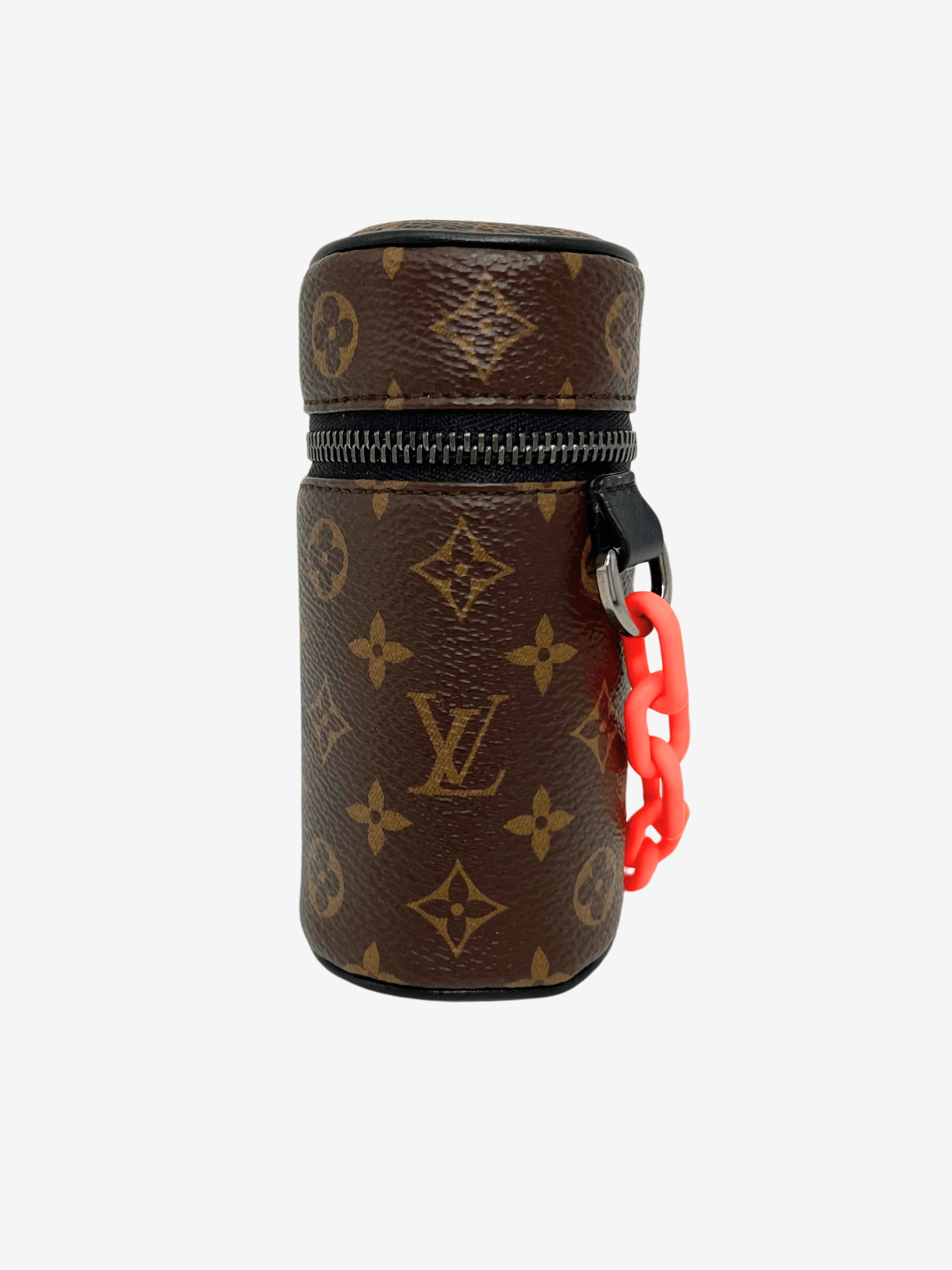 Louis Vuitton Virgil Abloh Monogram Barrel Pouch Bag Charm in Brown, Men's