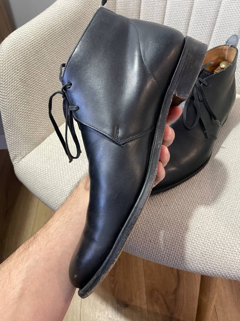 Grenson Grenson Chukka Boots Black Leather Shoes Men's Size US 9.5 / EU 42-43 - 3 Thumbnail