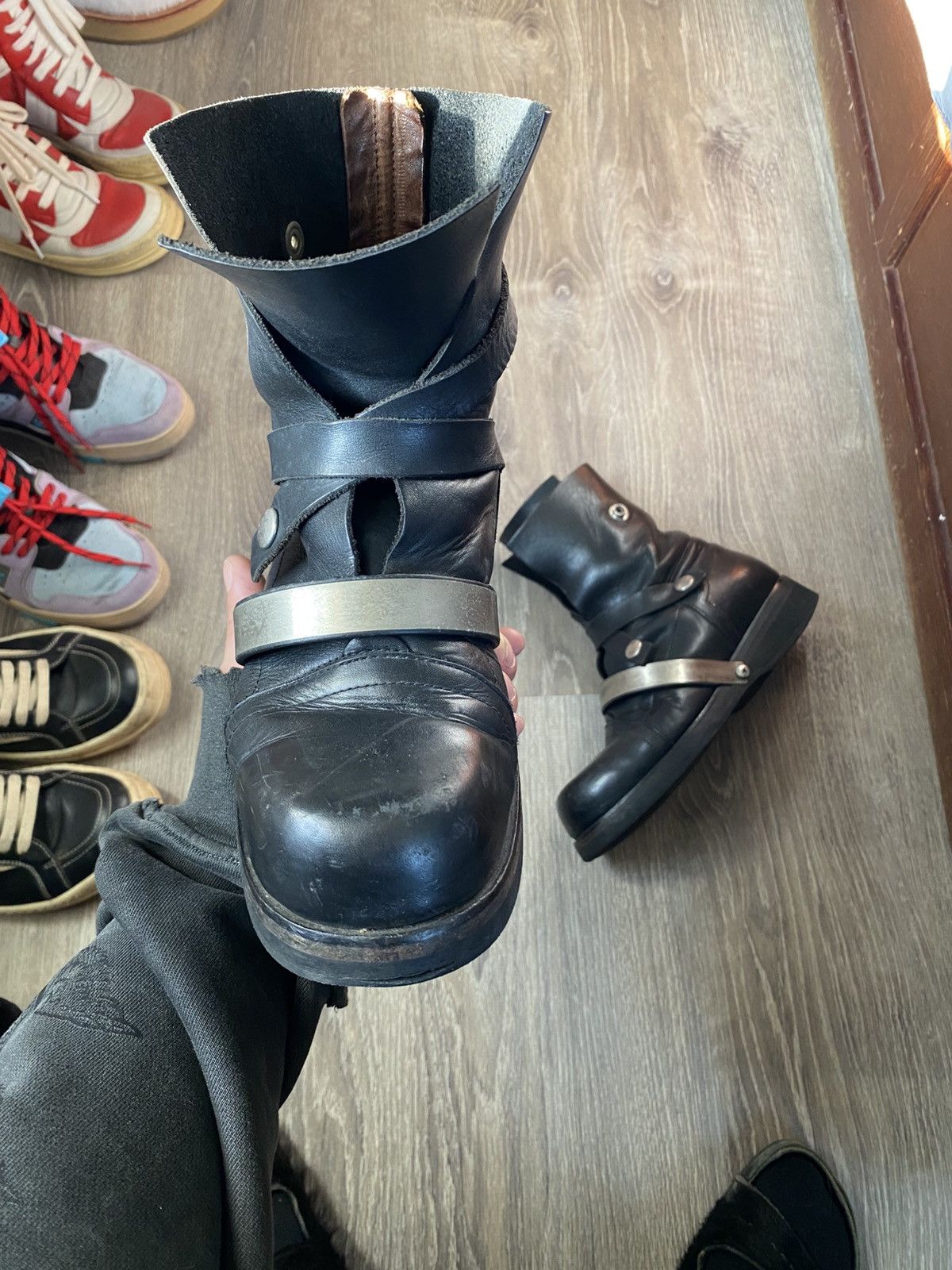 Dirk Bikkembergs Dirk Bikkemberg AW97 Leather Strap Boots Size US 7 / EU 40 - 2 Thumbnail