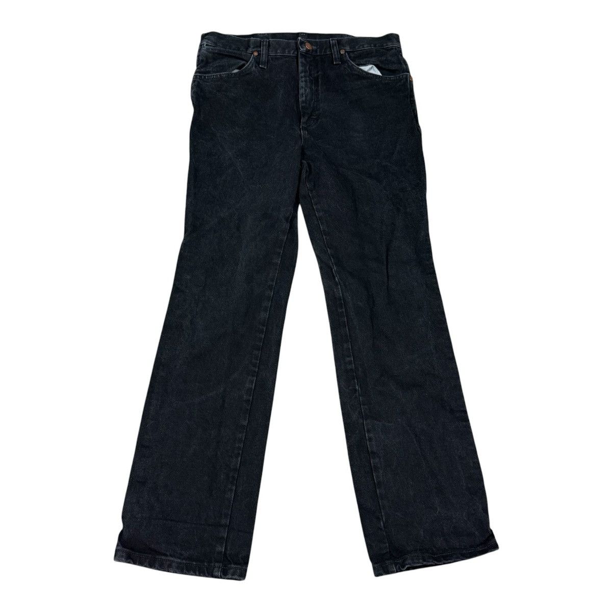 Wrangler Wrangler A102 Straight Leg Black Denim Jeans Men's 33x30 Size US 33 - 2 Thumbnail