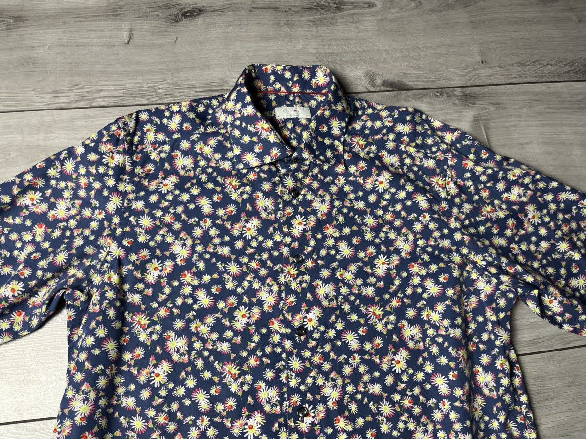 Eton ETON Cambridge Shirt 43/17 Floral Pattern Long Sleeve Button Size US L / EU 52-54 / 3 - 3 Thumbnail