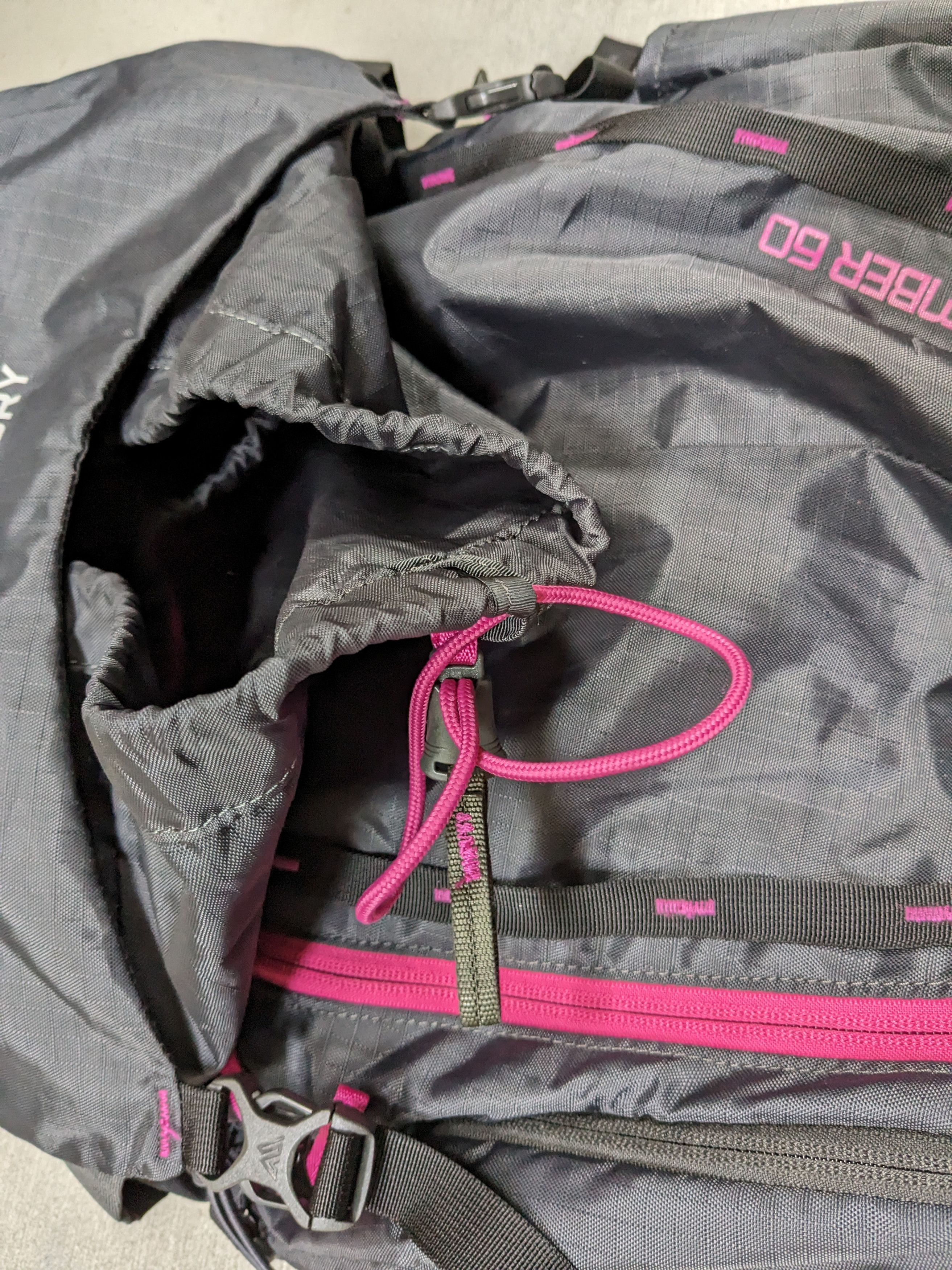 Gregory Gregory Amber 60L Hiking Backpack Gray Pink Zip Size ONE SIZE - 6 Thumbnail