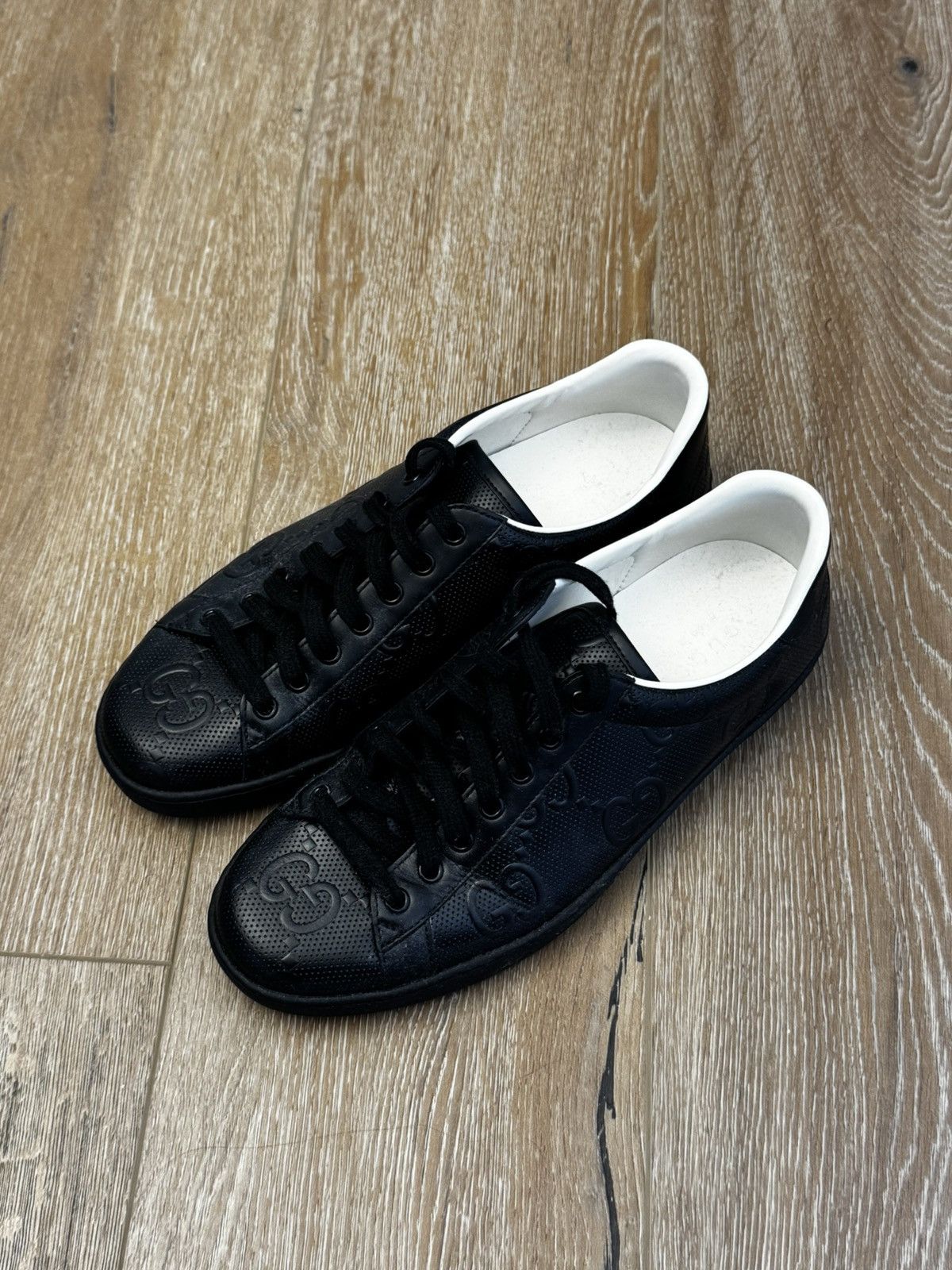 Gucci Gucci Black Ace GG Embossed Size US 7 / EU 40 - 2 Thumbnail