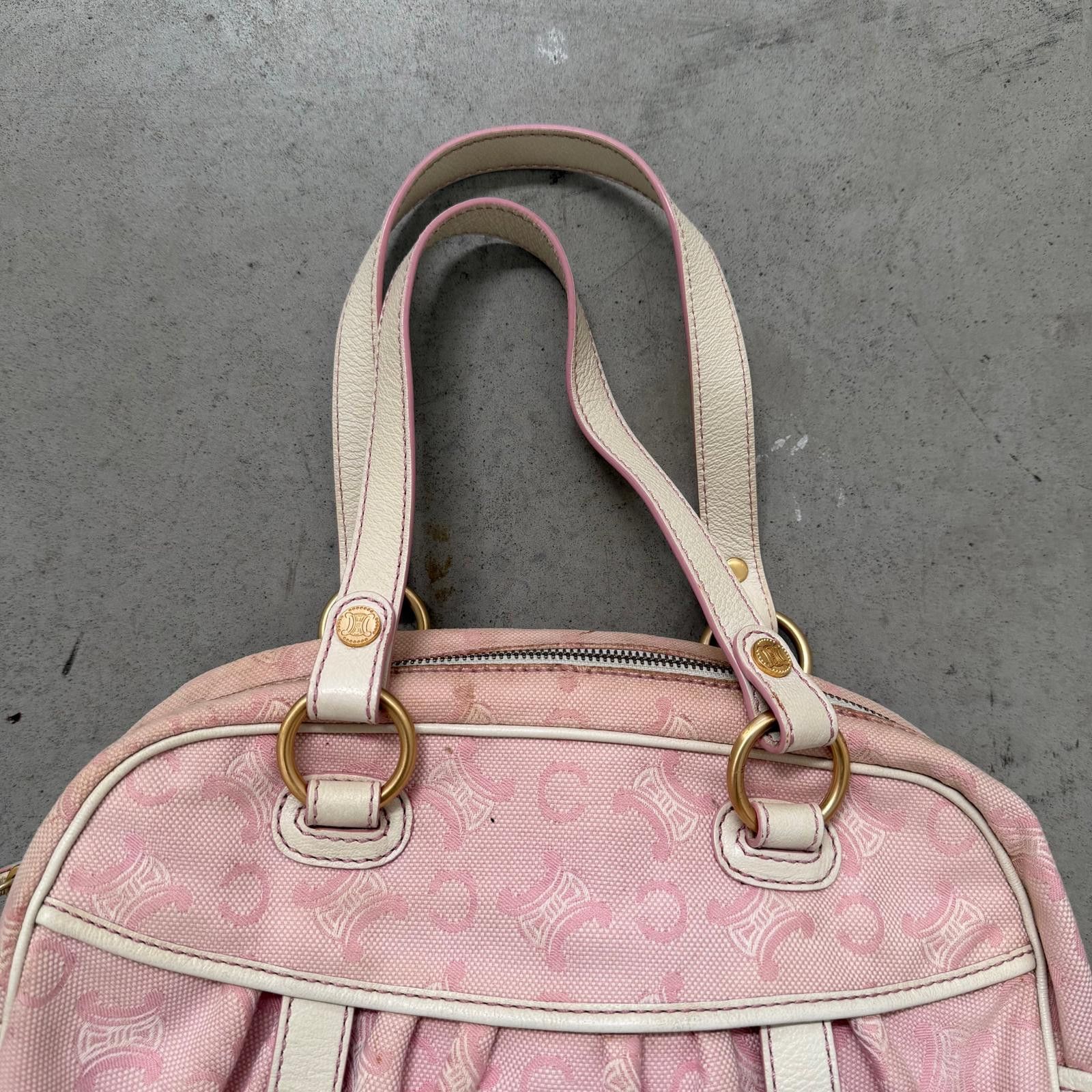 Celine Celine C Macadam Shoulder Bag Pink/White Size ONE SIZE - 3 Thumbnail