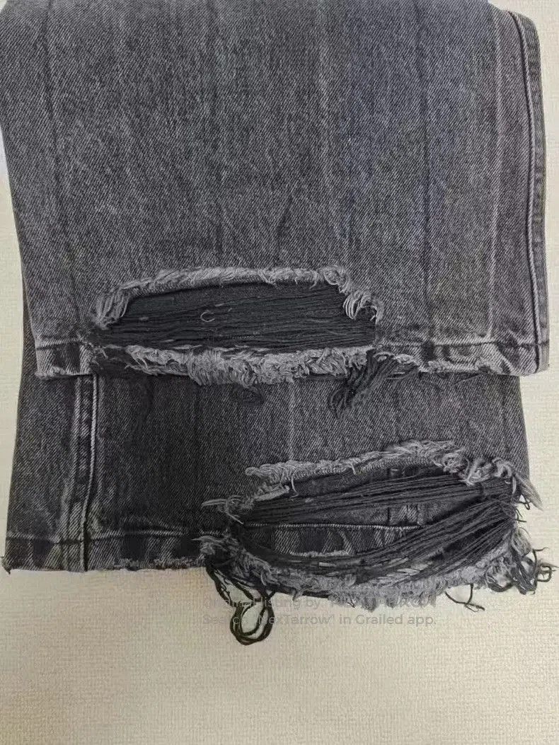 Balenciaga Balenciaga 22FW Flared Distressed Jeans. Size US 32 / EU 48 - 3 Thumbnail