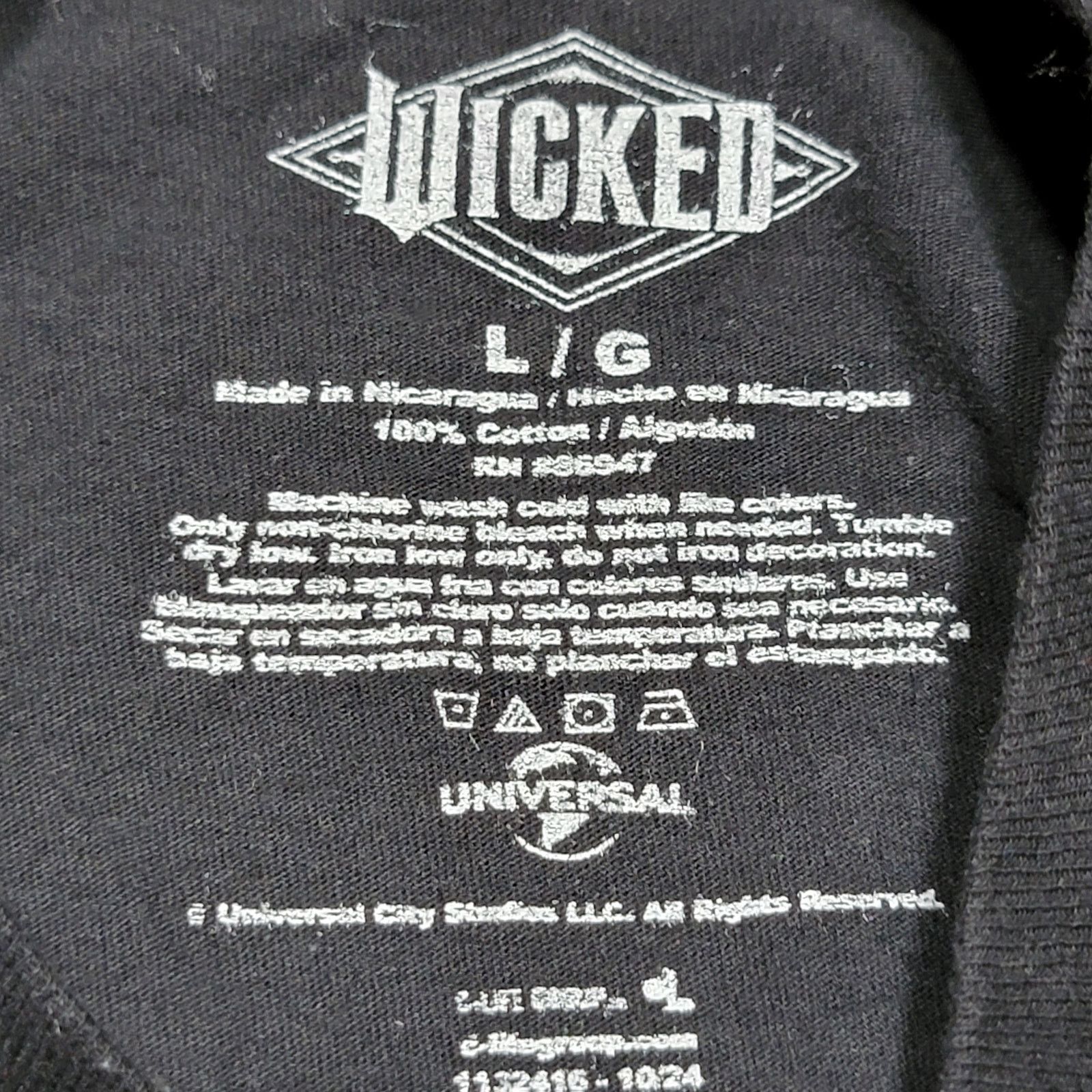 Universal Studios Wicked Black Unisex Tee " Unlikely Friendship" - Size Large Size L / US 10 / IT 46 - 4 Thumbnail
