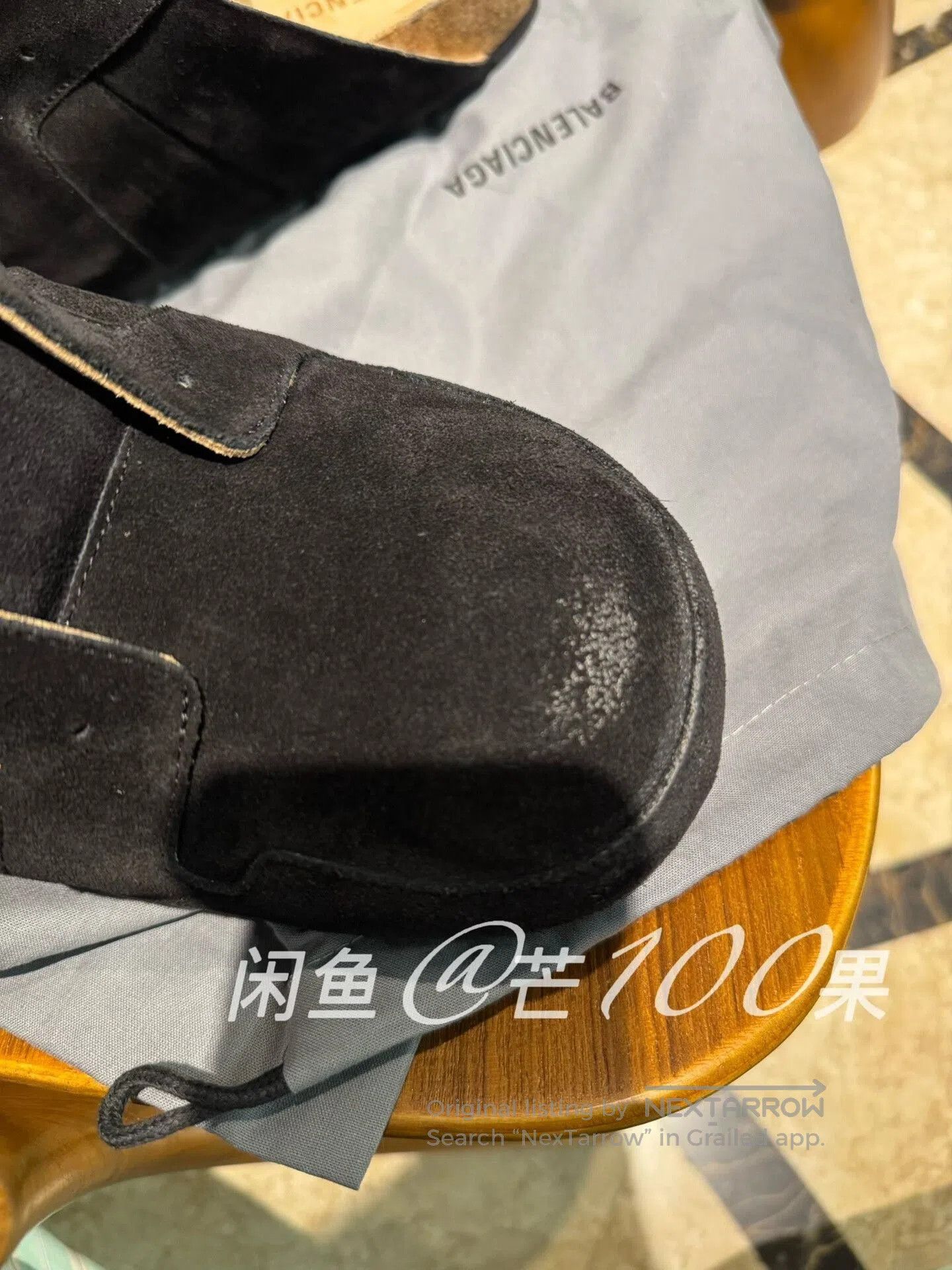 Balenciaga Balenciaga 26 Dumbo Black Distressed Suede Mule Slippers. Size US 10 / EU 43 - 7 Thumbnail