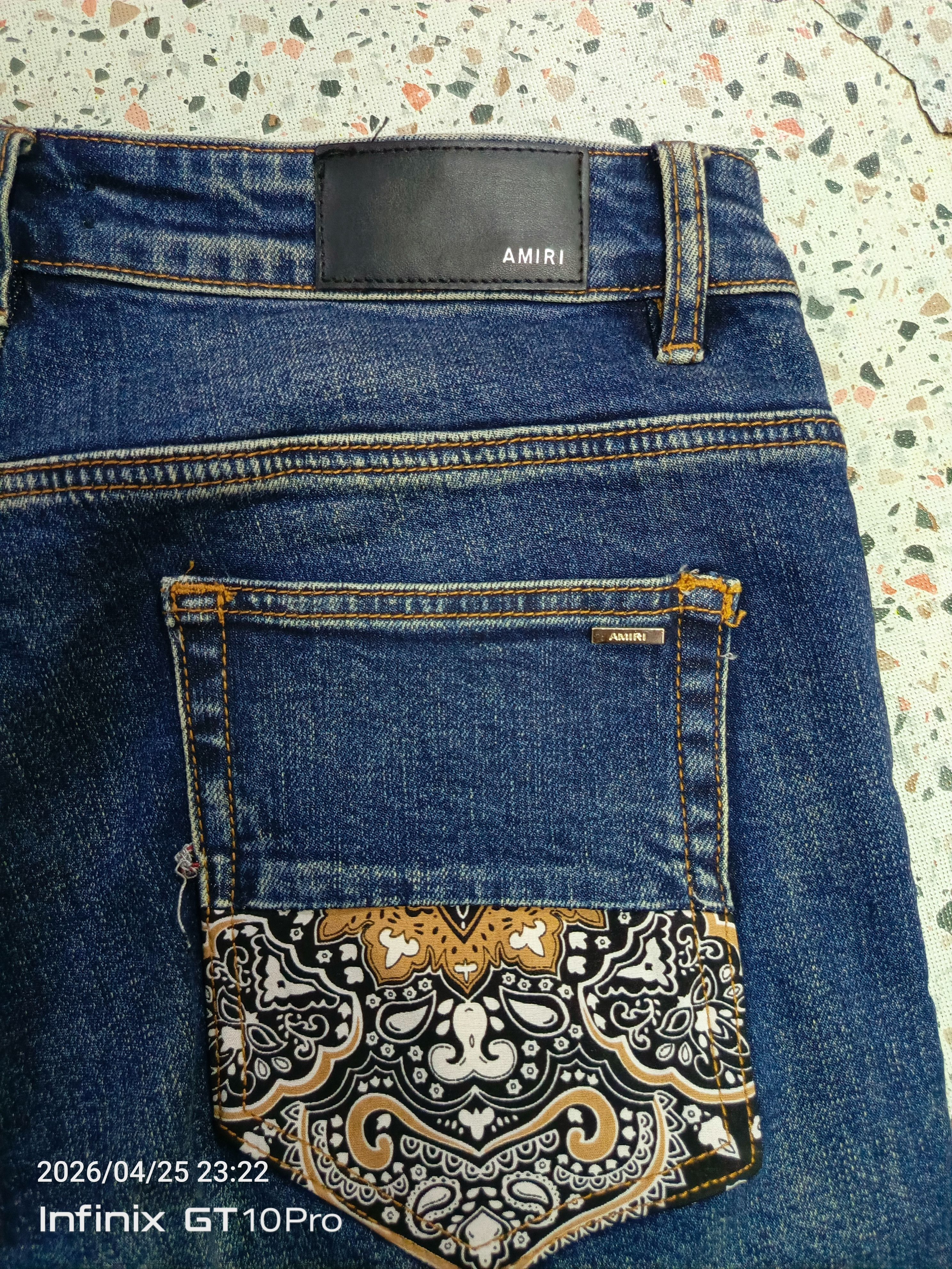 Vintage Amiri Leather Stitch Logo Jeans Size 32 Size US 32 / EU 48 - 8 Thumbnail