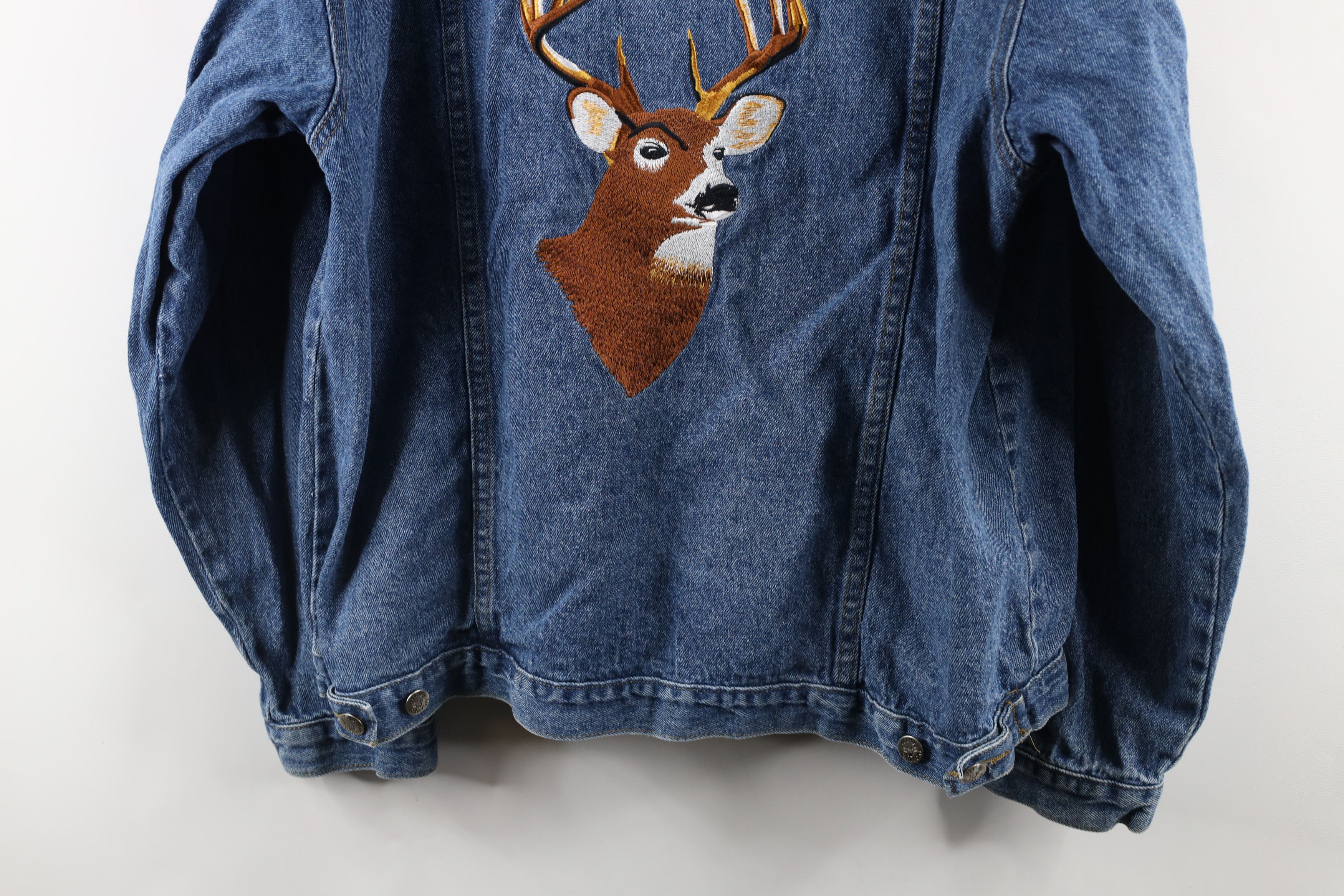 Vintage Vintage 90s Streetwear Buck Denim Jean Trucker Jacket Blue Size US XL / EU 56 / 4 - 17 Thumbnail