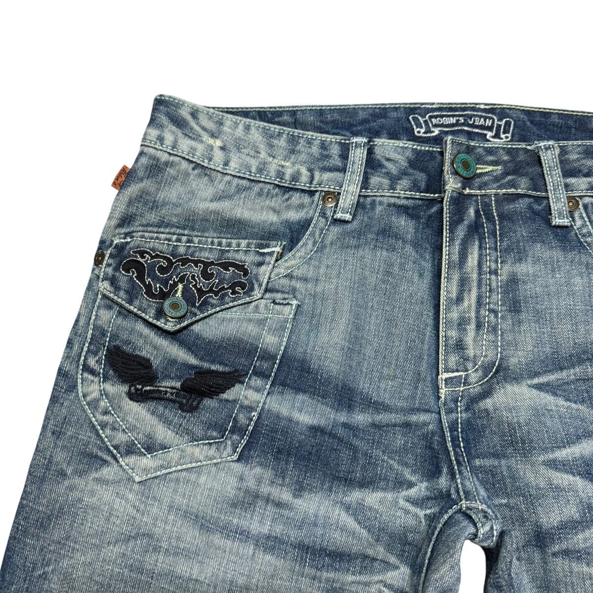 Robins Jeans Robins Jeans Embroidery Denim Flare Jeans Size US 33 - 4 Thumbnail