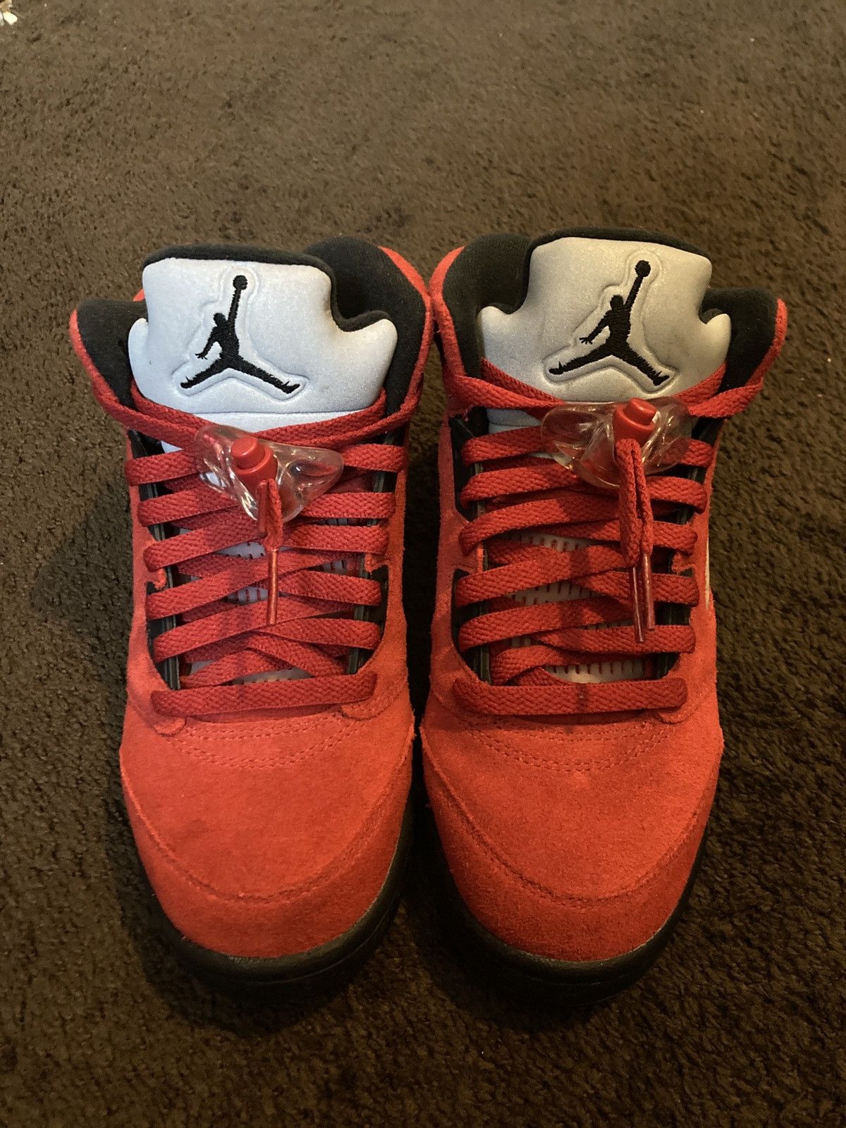 Jordan Brand Air Jordan 5 Retro “Red Suede” Size US 5.5 / IT 35.5 - 1 Thumbnail