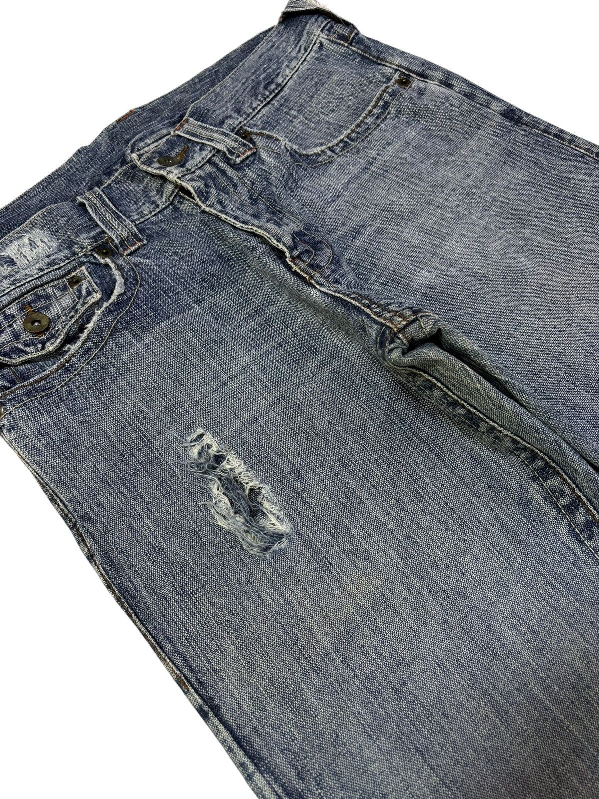 Japanese Brand Vtg Famock Japan Flared Distressed Jeans Size US 32 / EU 48 - 5 Thumbnail