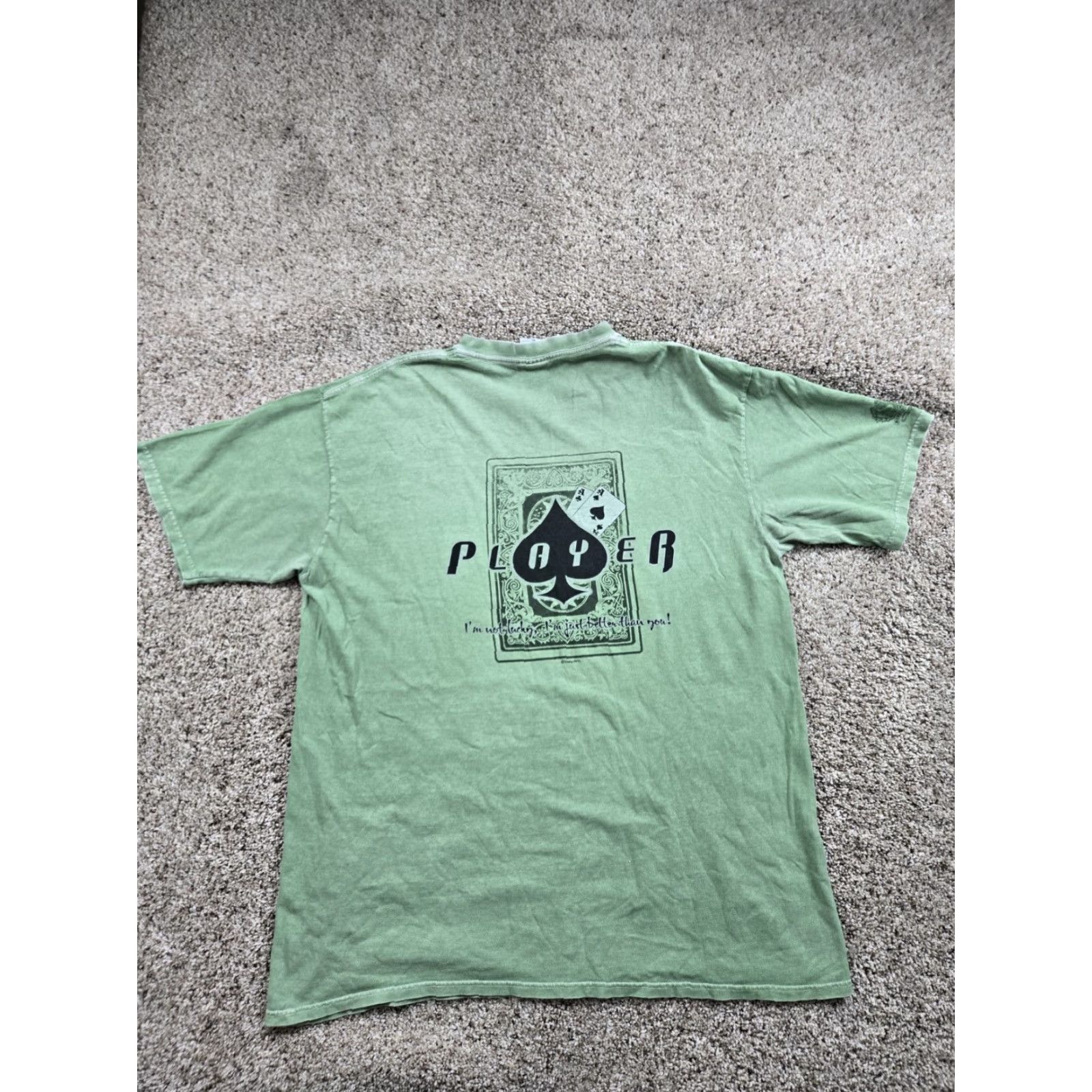 Vintage VINTAGE Crazy Shirts Shirt XL Men Green T-Shirt 2000s Poker Logo Graphic Print Short Sleeve Vintage Size US XL / EU 56 / 4 - 2 Thumbnail