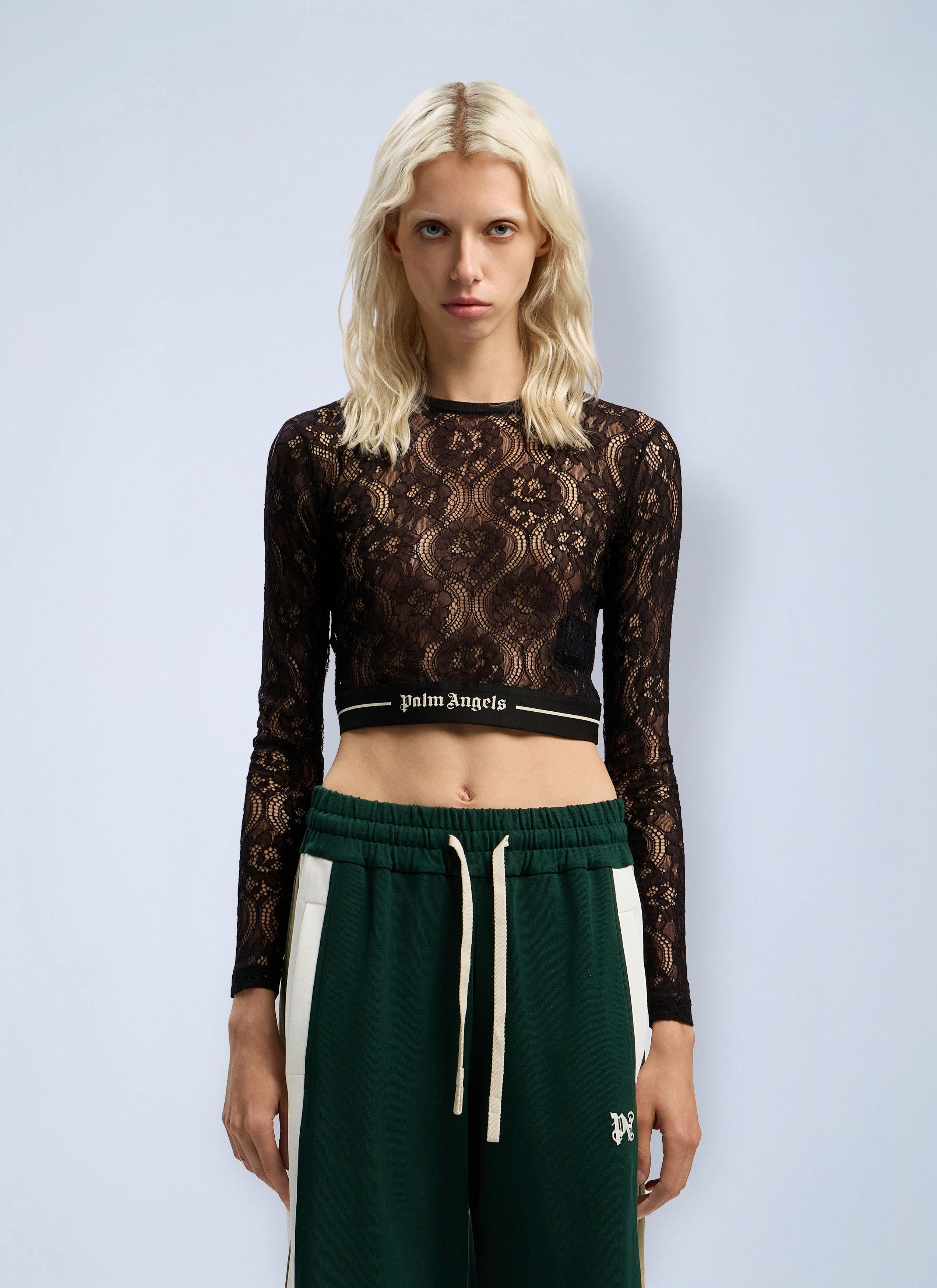 Palm Angels Classic Logo Lace Top Size M / US 6-8 / IT 42-44 - 1 Thumbnail