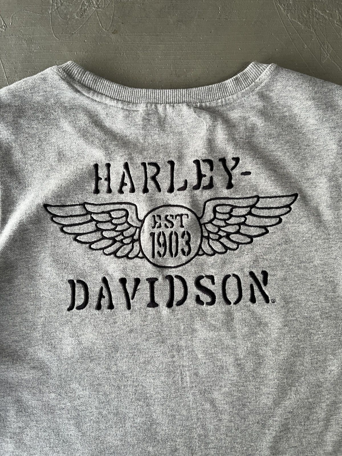 Harley Davidson Vintage Harley Davidson Thermal Sleeve Rollover Backhit Size US S / EU 44-46 / 1 - 3 Thumbnail