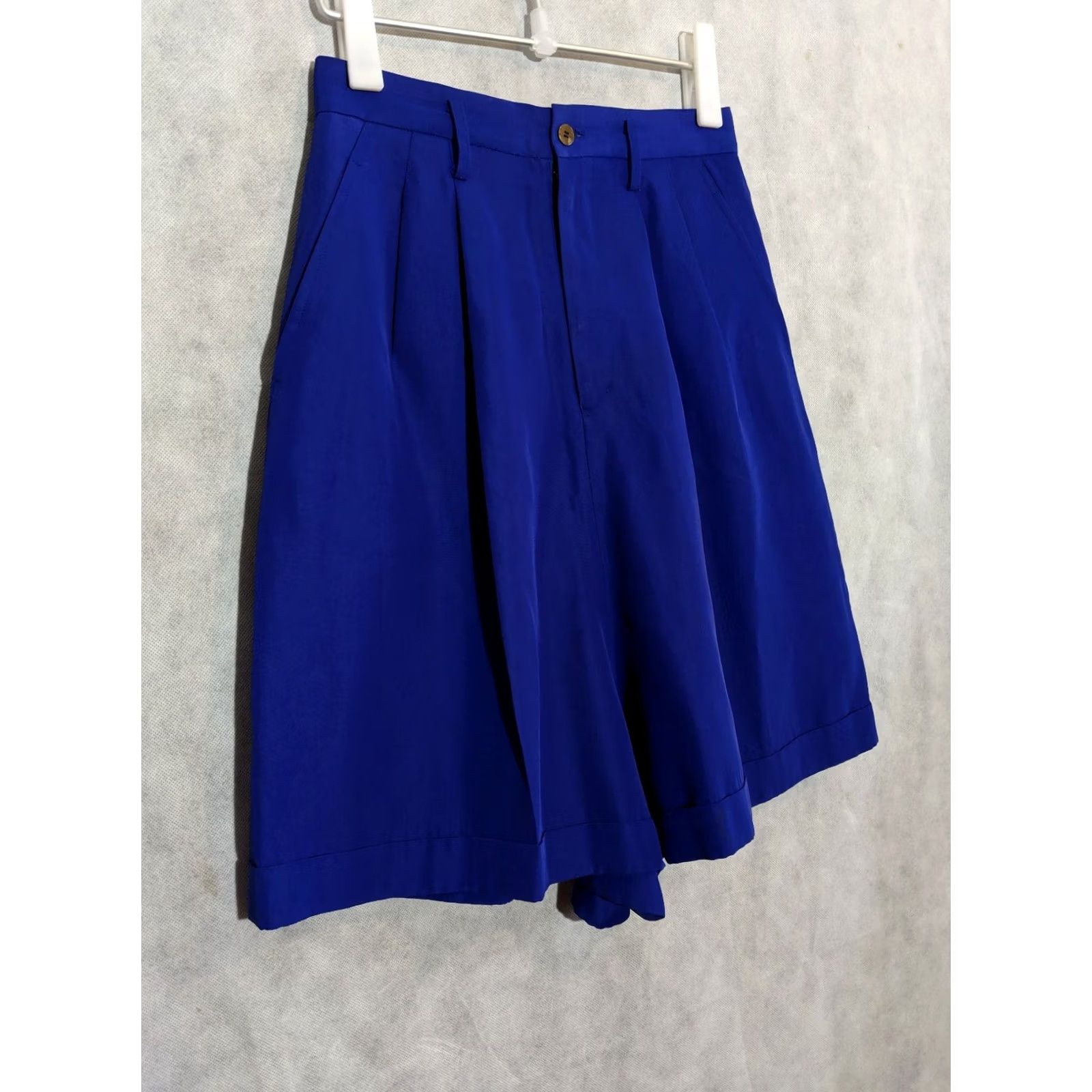 Comme des Garcons Girl VINTAGE Comme des Garcons 1989 Purple Pleated Wide Leg Shorts M Women Japan Size 32" / US 10 / IT 46 - 2 Thumbnail