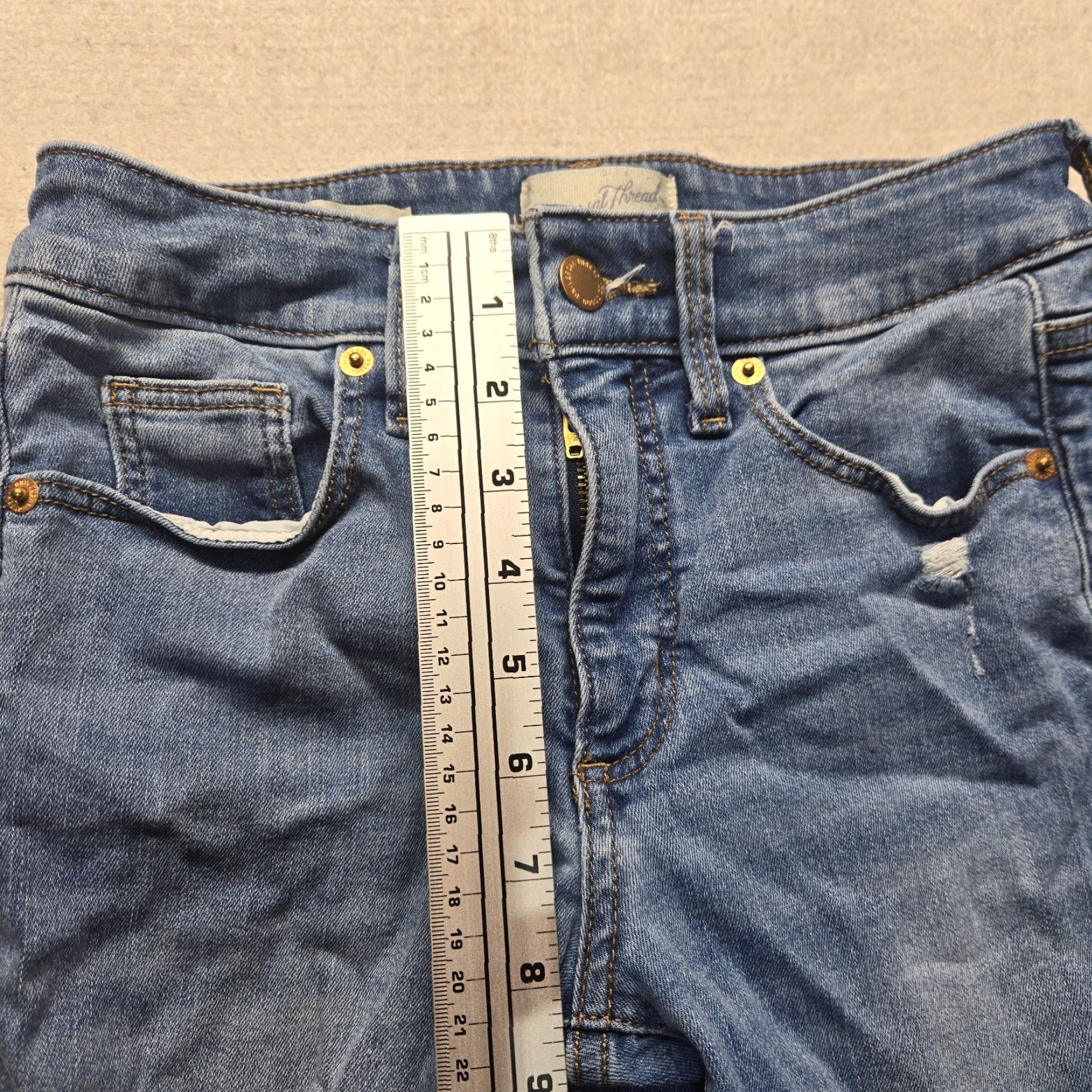 Vintage Universal Thread Goods Co Jeans Skinny Blue Denim Pants Adult Women's 00/24R Denim Blue Skinny Jeans Women 00 24R Size 24" / US 00 / IT 34 - 6 Thumbnail